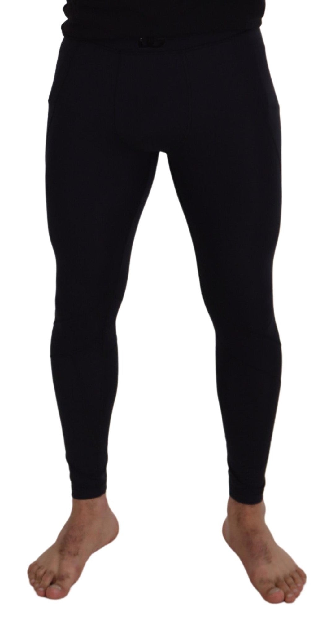 Dolce & Gabbana Black Nylon Slim Fit Stretch Trousers-4