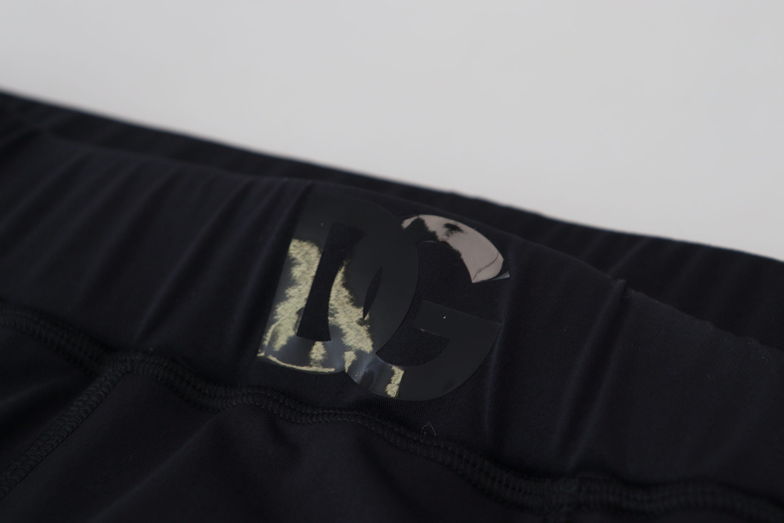 Dolce & Gabbana Black Nylon Slim Fit Stretch Trousers-6