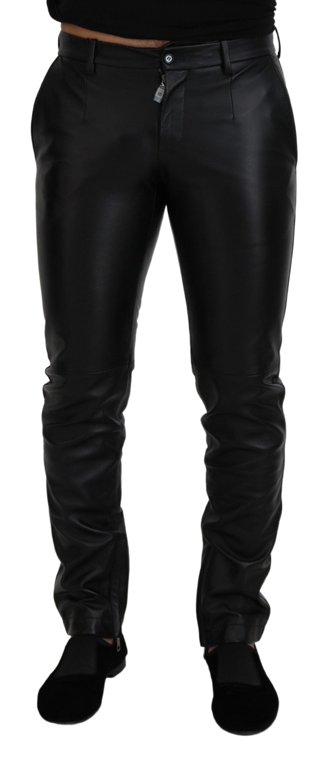 Dolce & Gabbana Black Shiny Stretch Skinny Trousers