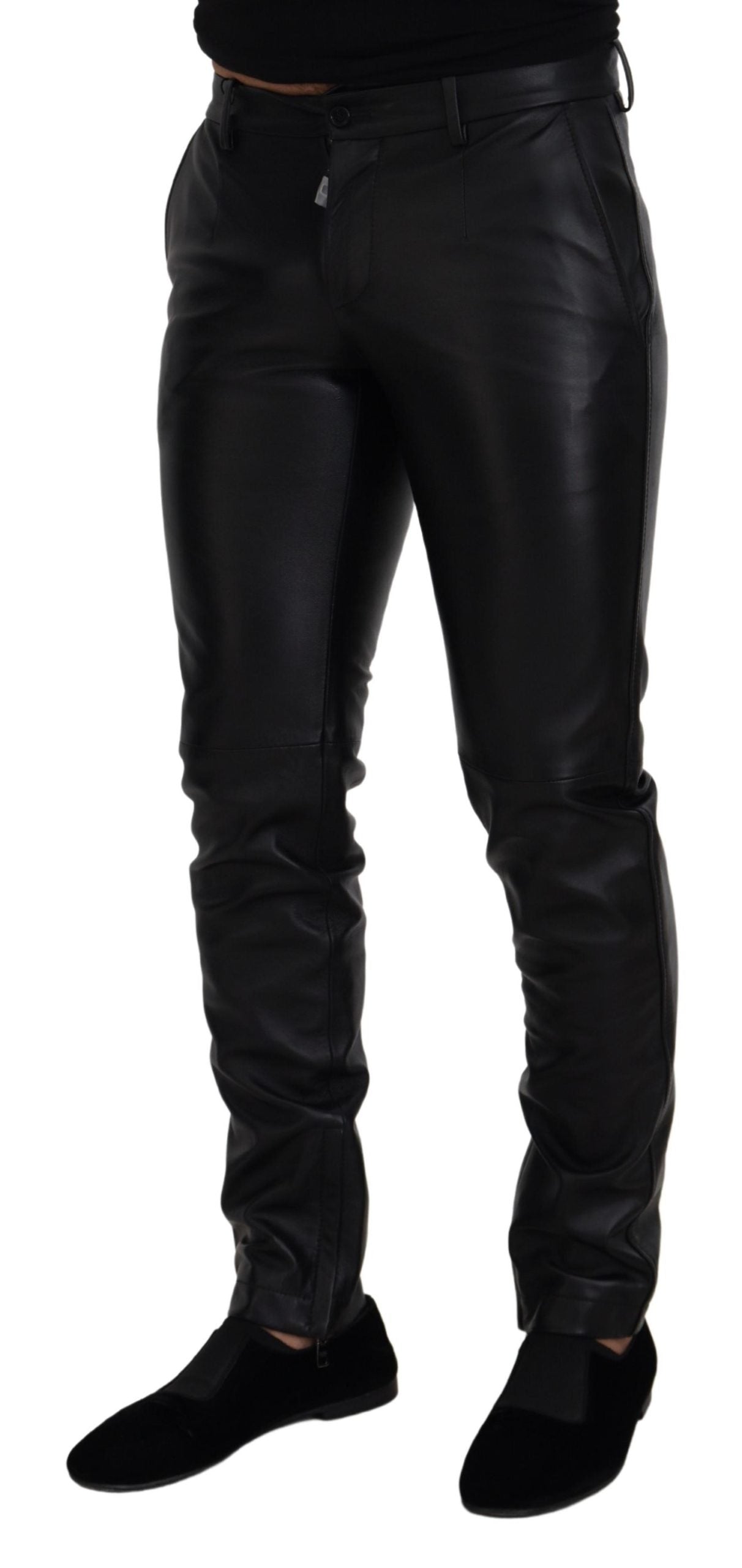 Dolce & Gabbana Black Shiny Stretch Skinny Trousers-2