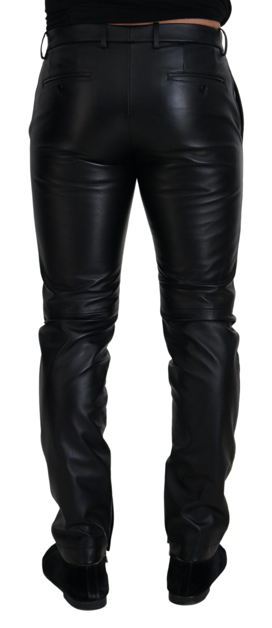 Dolce & Gabbana Black Shiny Stretch Skinny Trousers-3