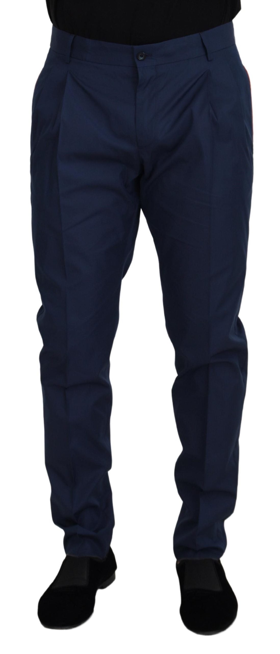 Dolce & Gabbana Blue formal chino trousers in cotton