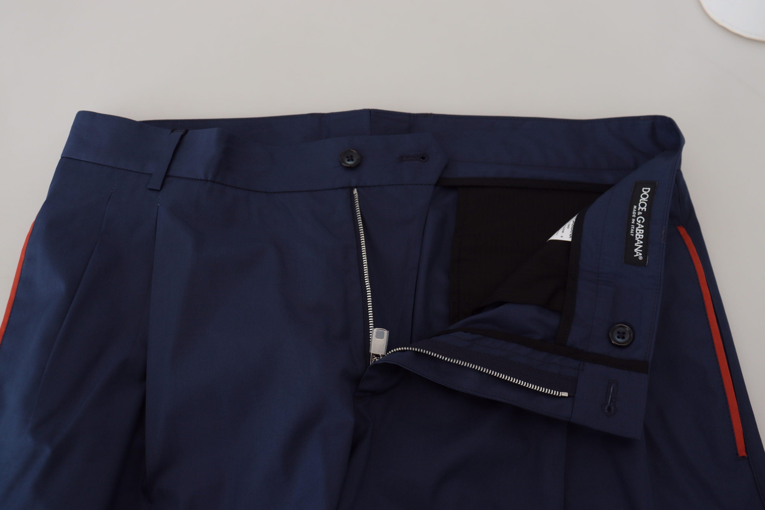 Dolce & Gabbana Blue formal chino trousers in cotton-5