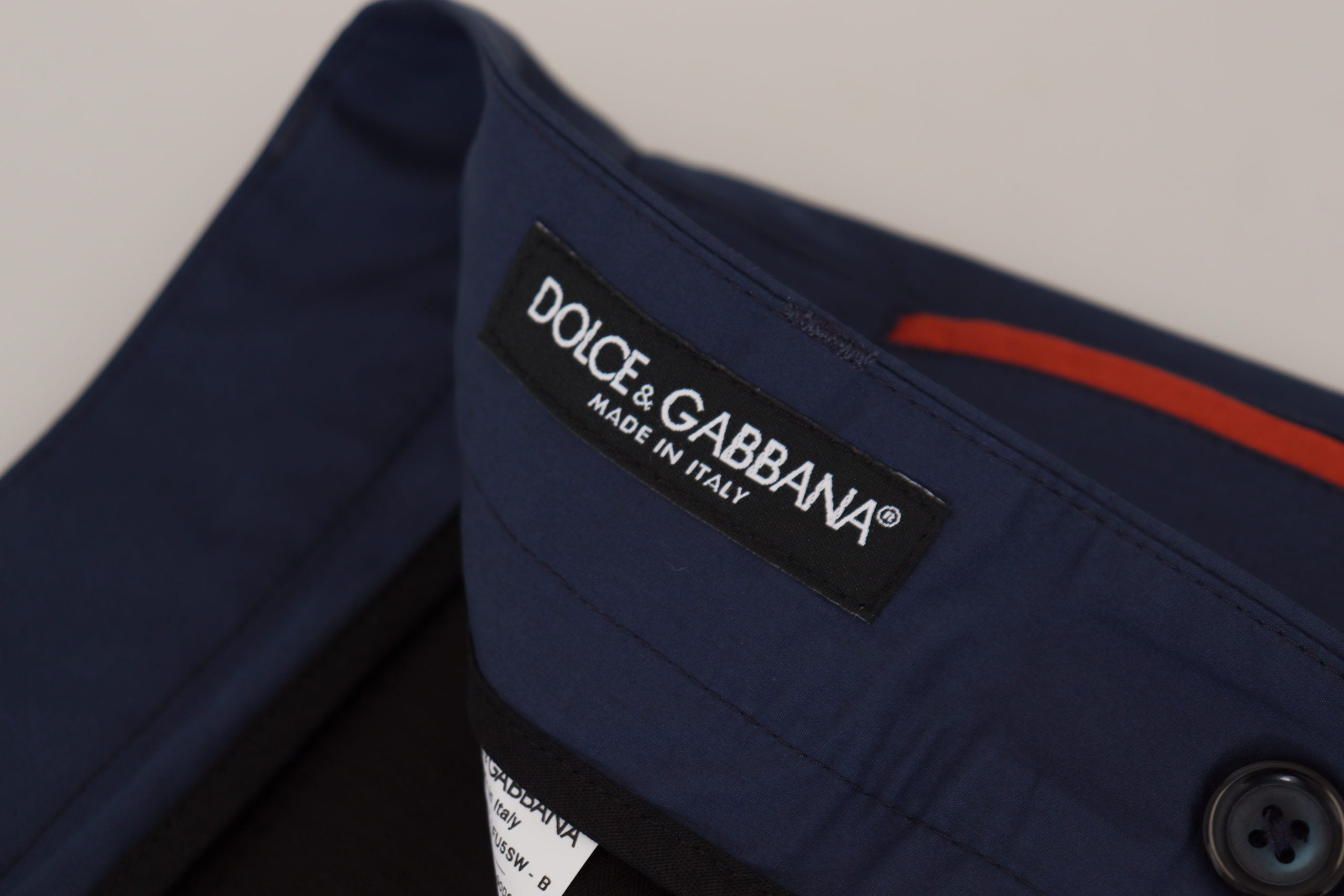Dolce & Gabbana Blue formal chino trousers in cotton-6