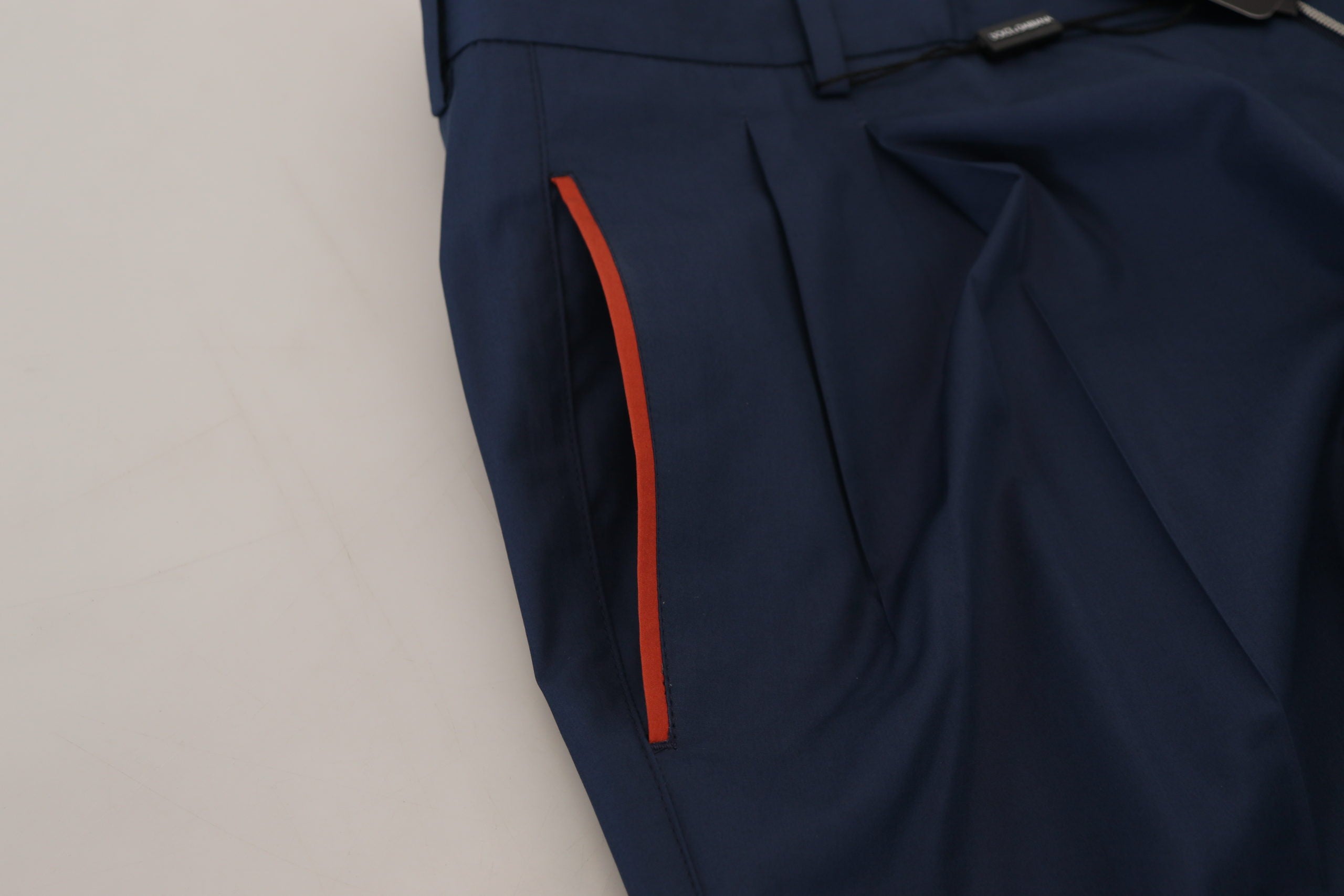 Dolce & Gabbana Blue formal chino trousers in cotton-7