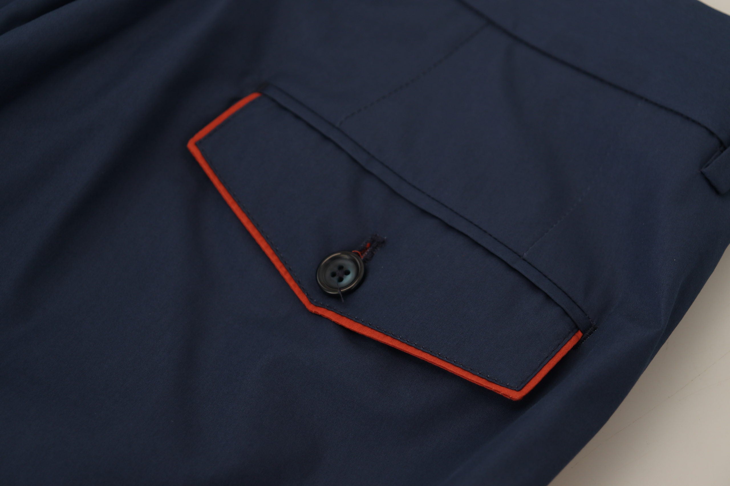 Dolce & Gabbana Blue formal chino trousers in cotton-8