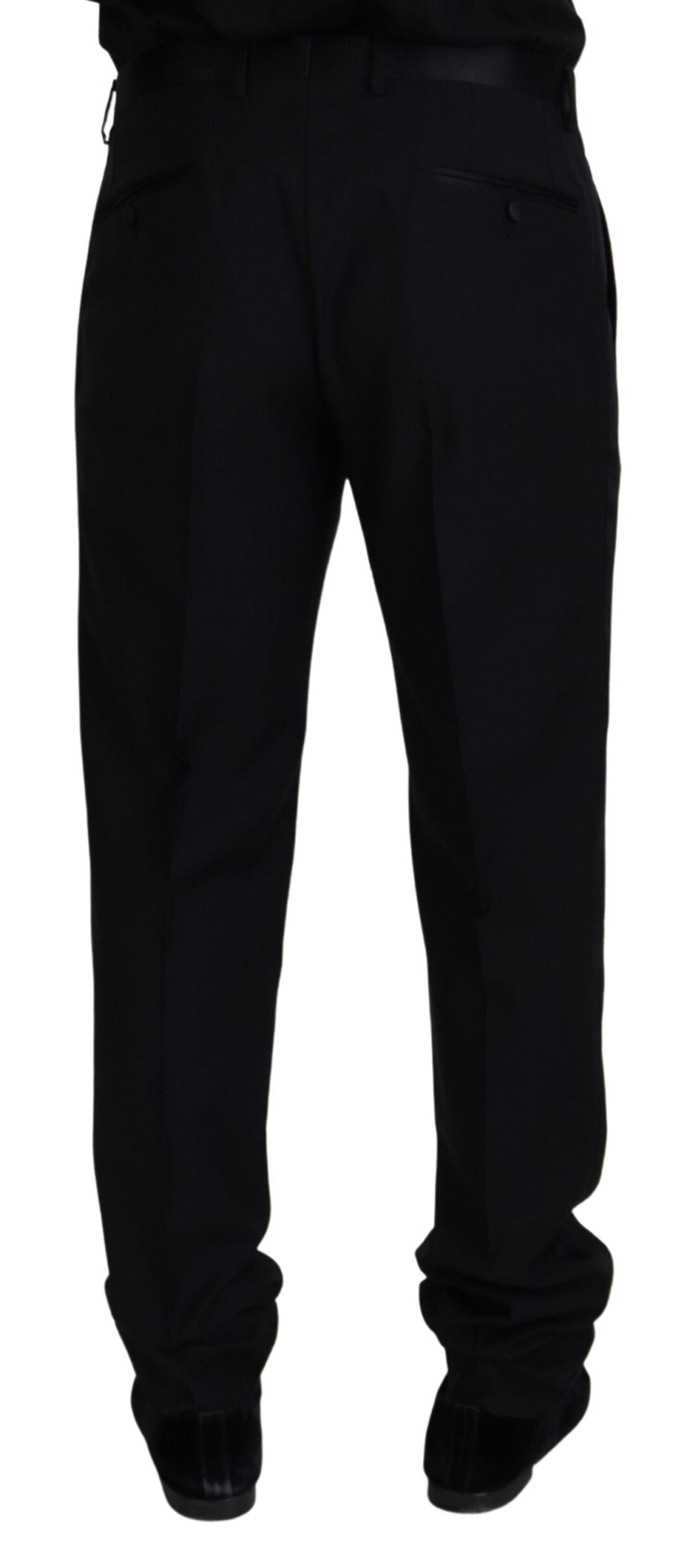 Pantalones chinos de lana negros de Dolce & Gabbana para ocasiones formales-3