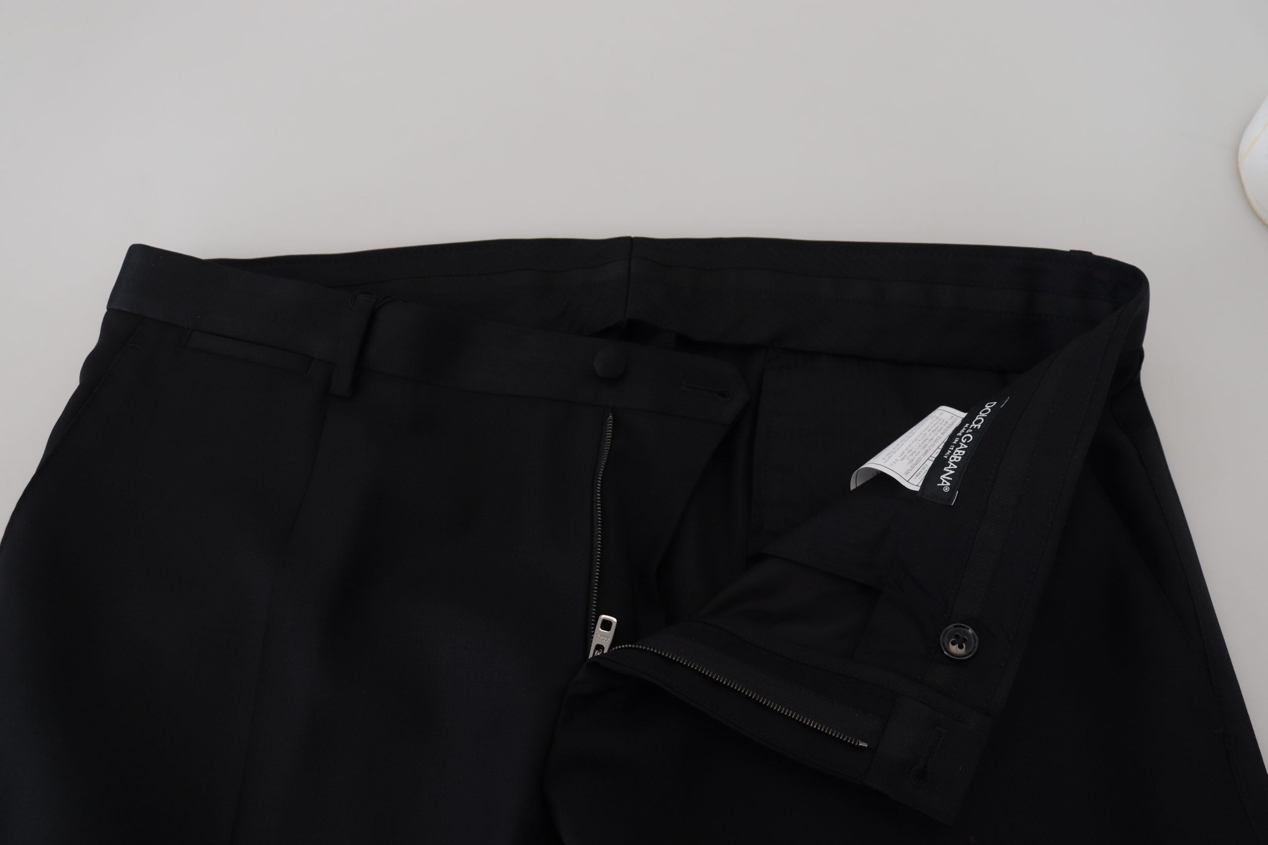 Pantalones chinos de lana negros de Dolce & Gabbana para ocasiones formales-5