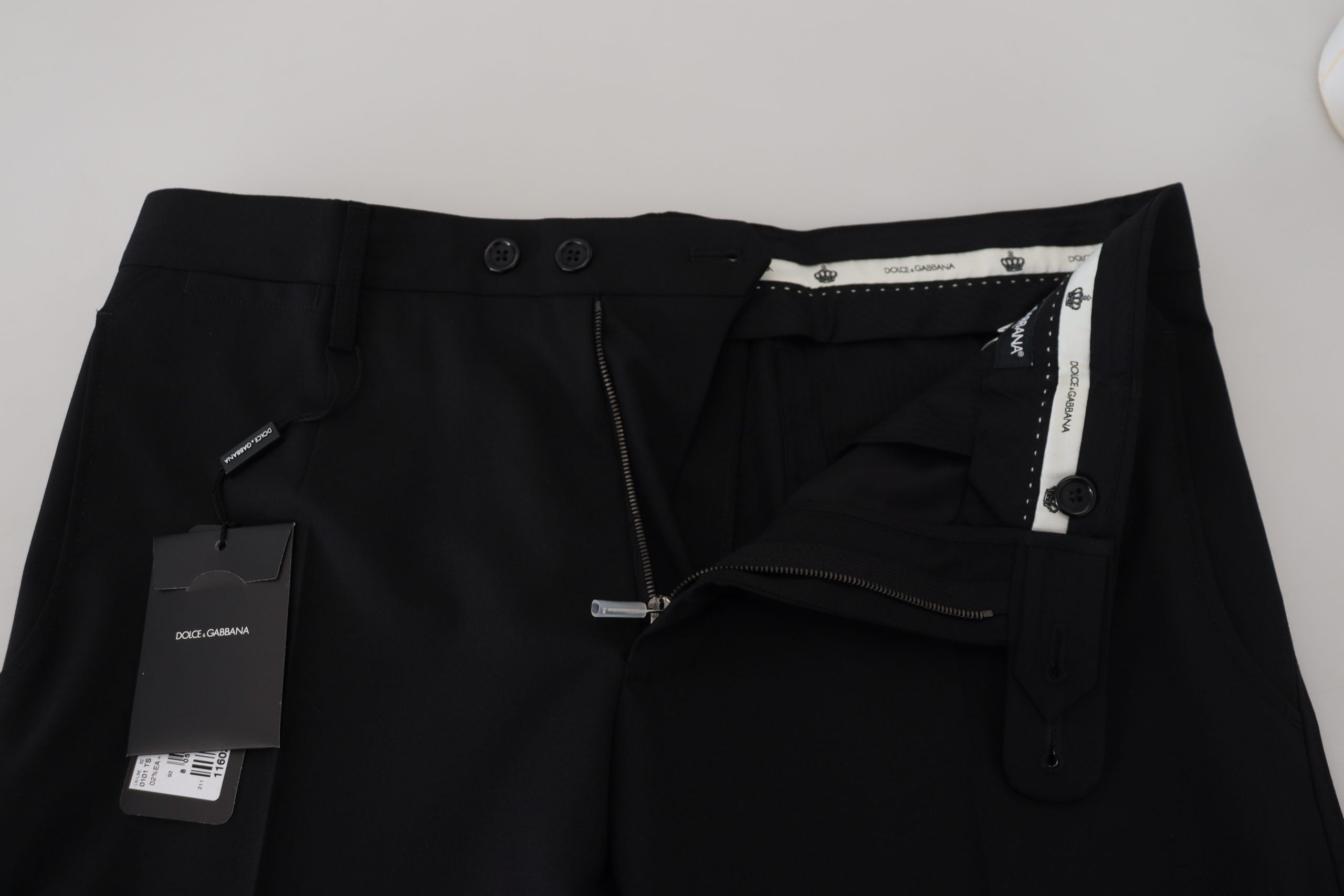 Dolce & Gabbana black polyester chino trousers for formal occasions-5
