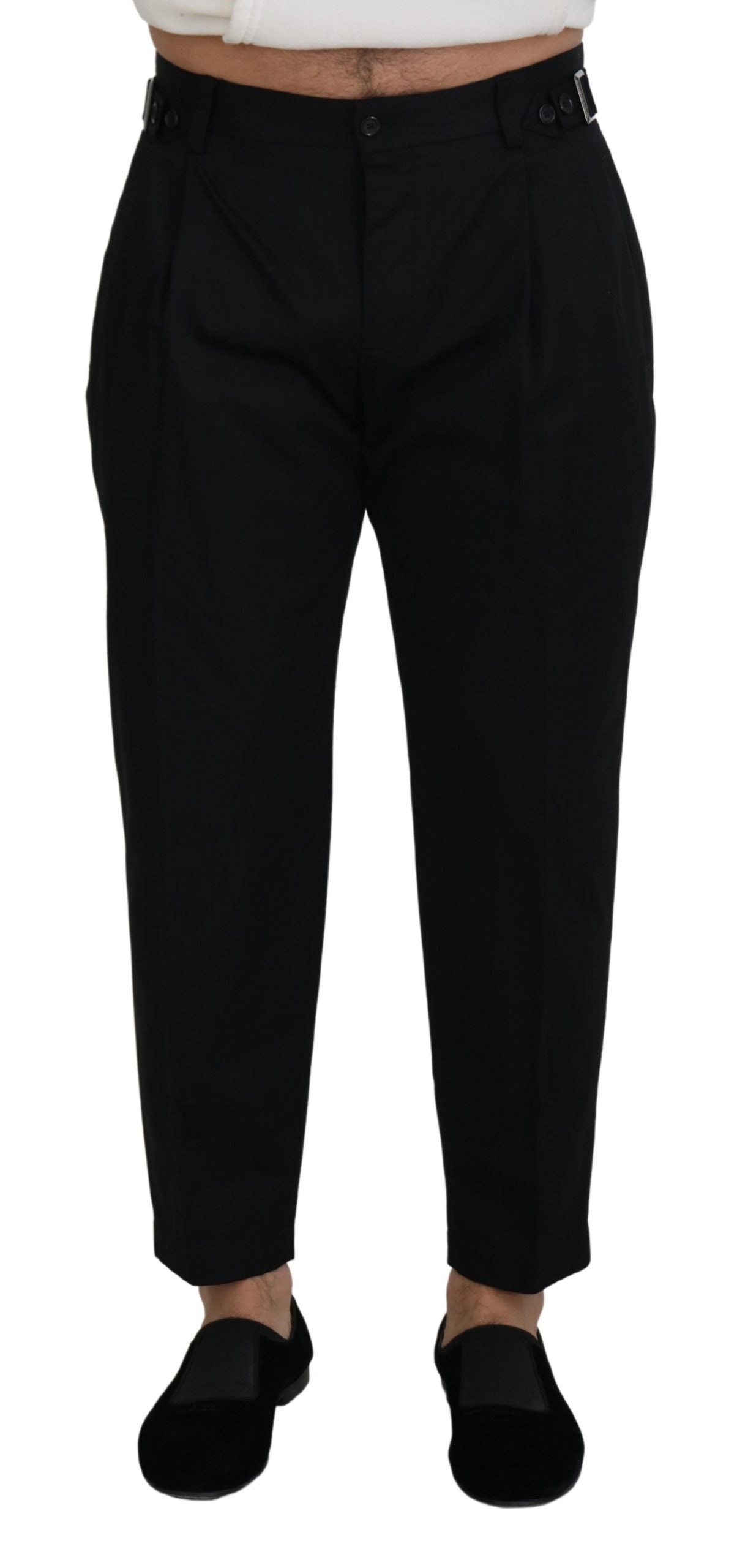 Dolce & Gabbana Schwarze formelle Chino-Hose aus Baumwolle-1