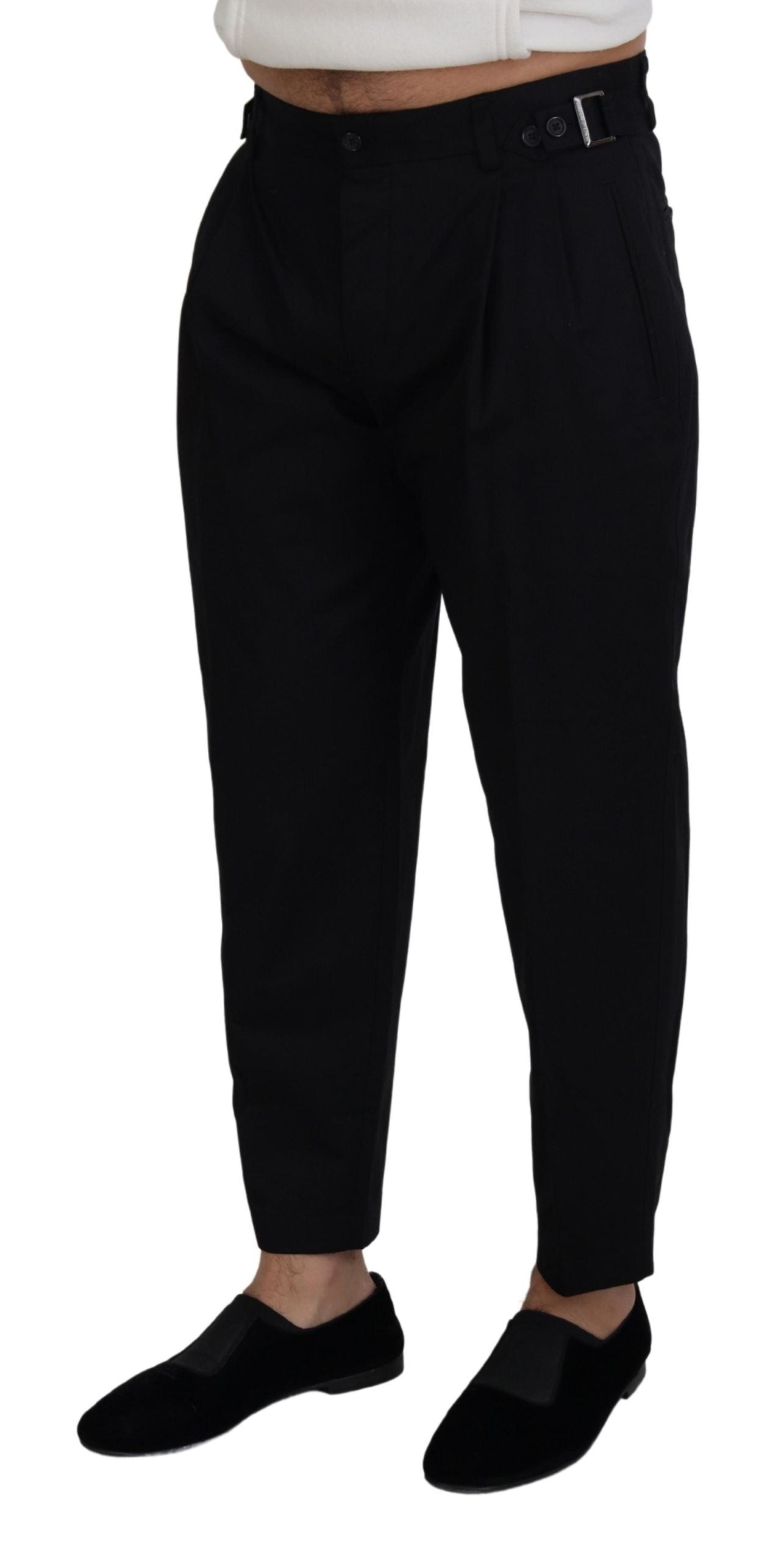 Dolce & Gabbana Schwarze formelle Chino-Hose aus Baumwolle-2