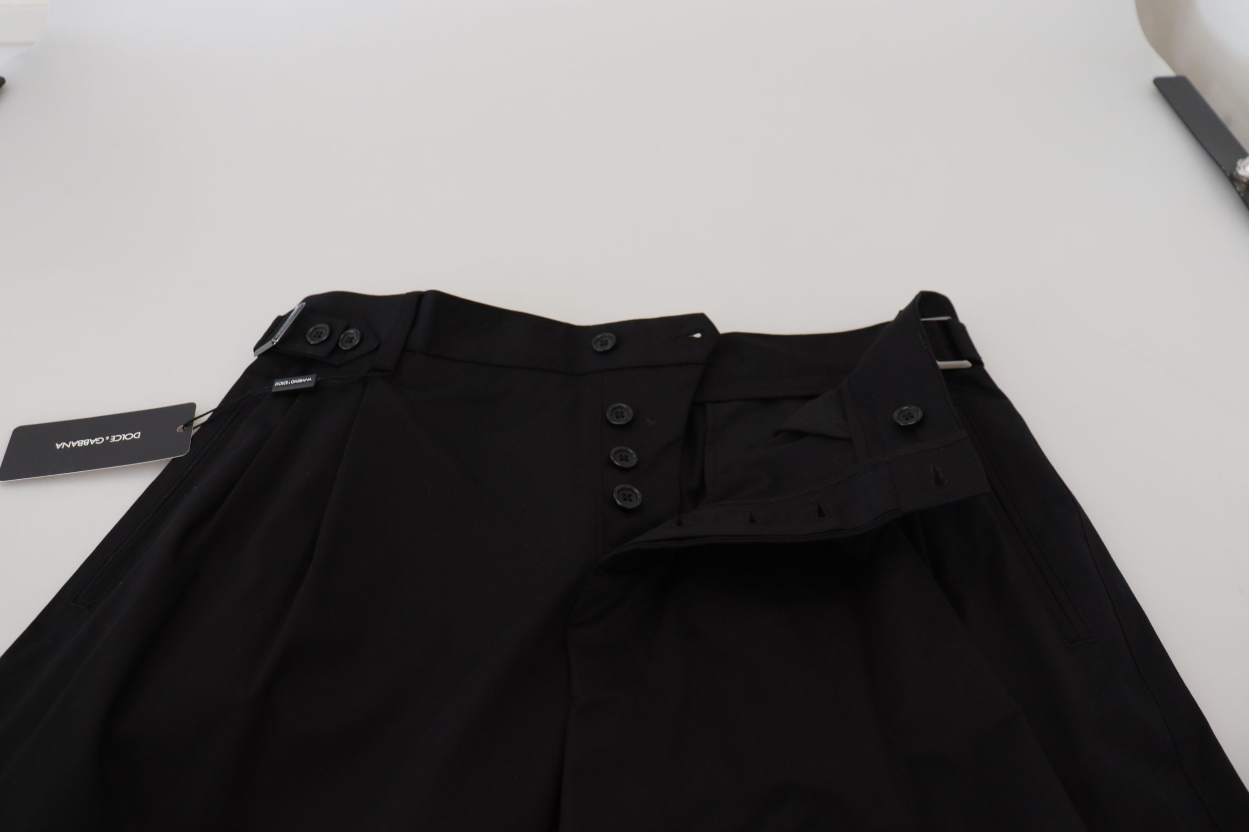 Dolce & Gabbana Schwarze formelle Chino-Hose aus Baumwolle-4