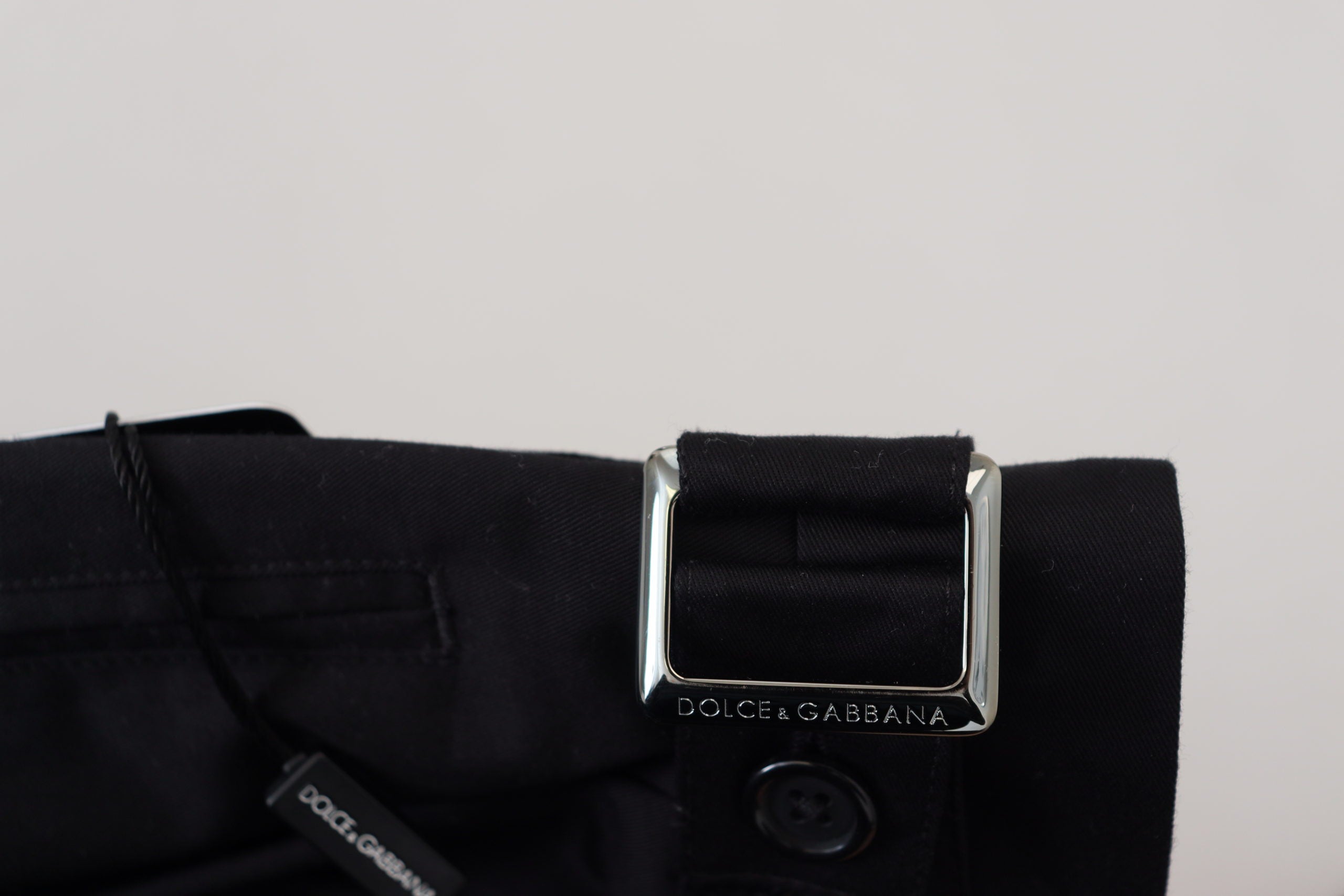Dolce & Gabbana Schwarze formelle Chino-Hose aus Baumwolle-5