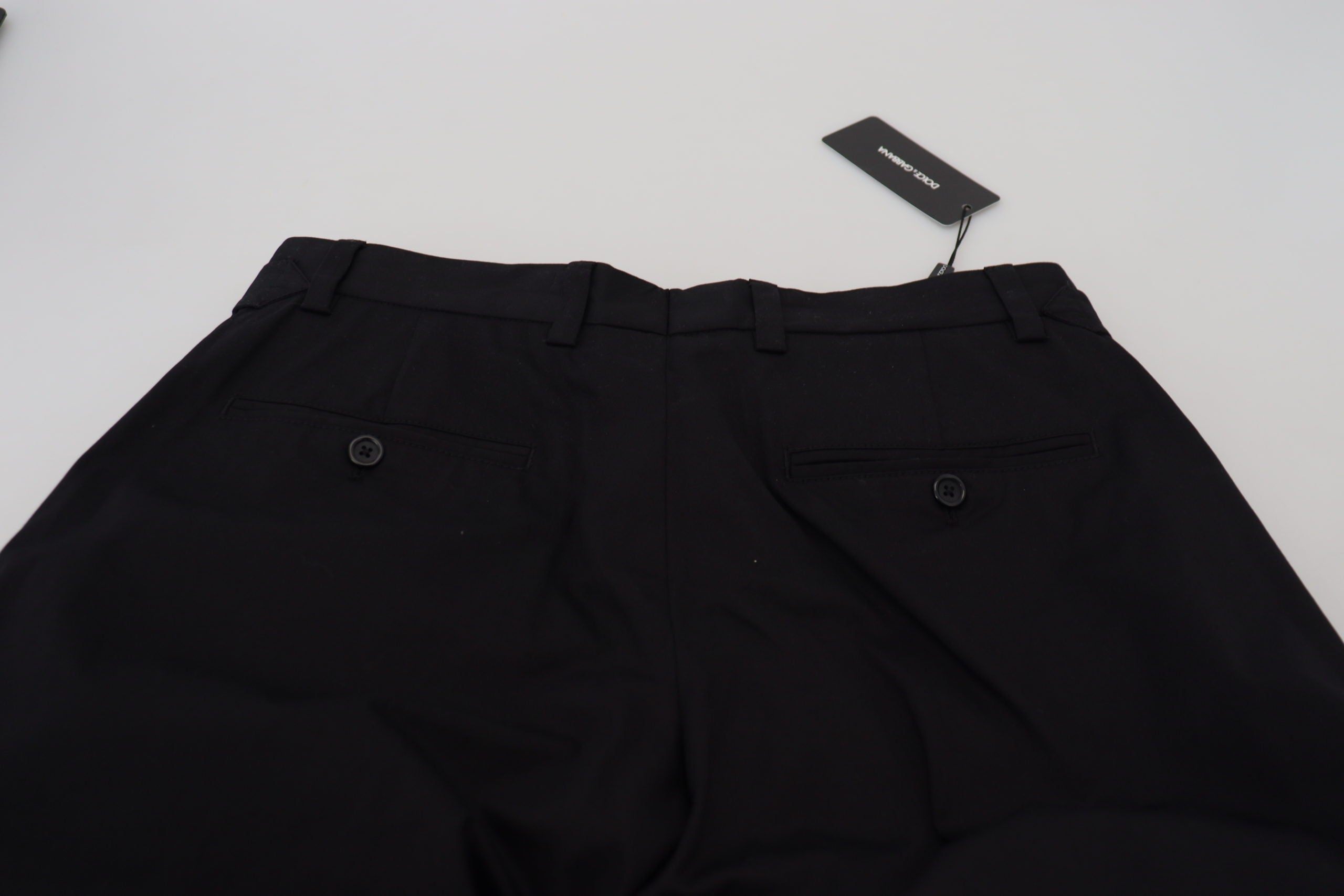 Dolce & Gabbana Schwarze formelle Chino-Hose aus Baumwolle-6
