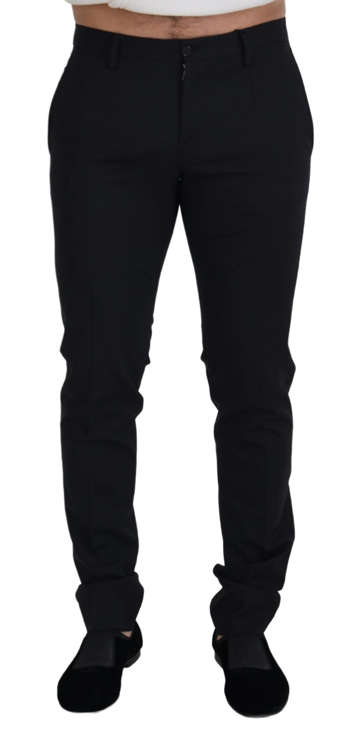 Dolce & Gabbana Schwarze Chino-Hose aus Wolle für formelle Anlässe-1