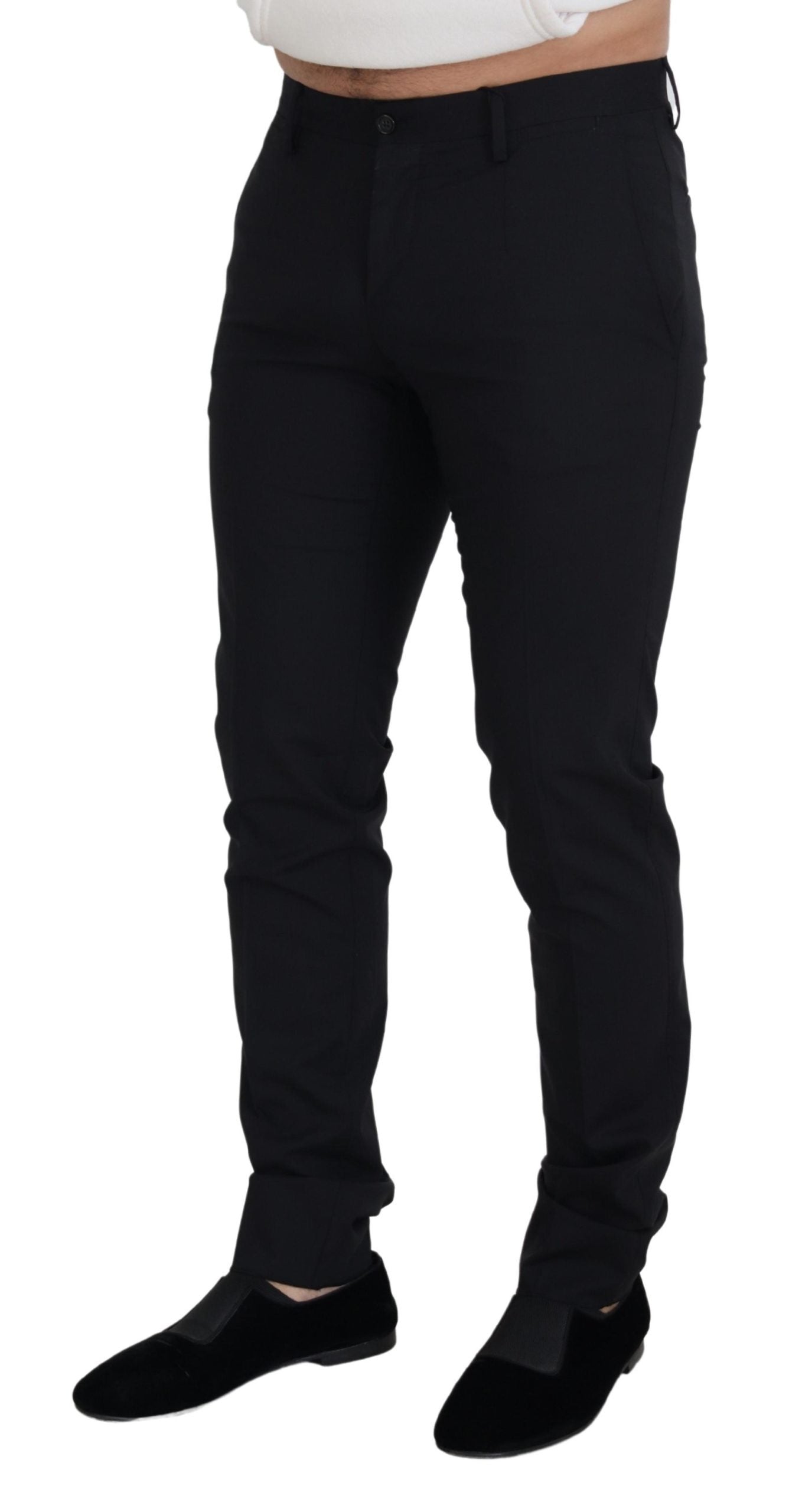 Dolce & Gabbana Schwarze Chino-Hose aus Wolle für formelle Anlässe-2