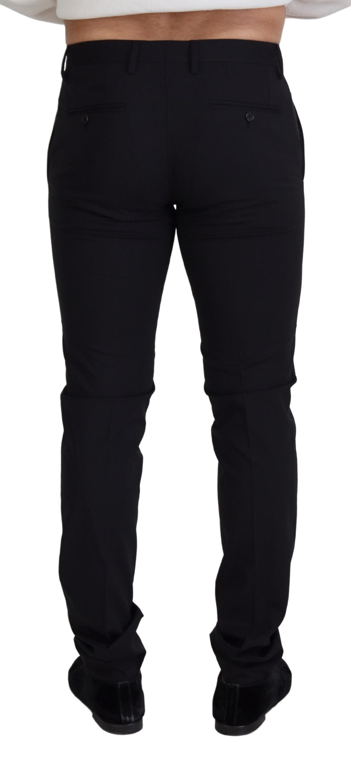 Dolce & Gabbana Schwarze Chino-Hose aus Wolle für formelle Anlässe-3