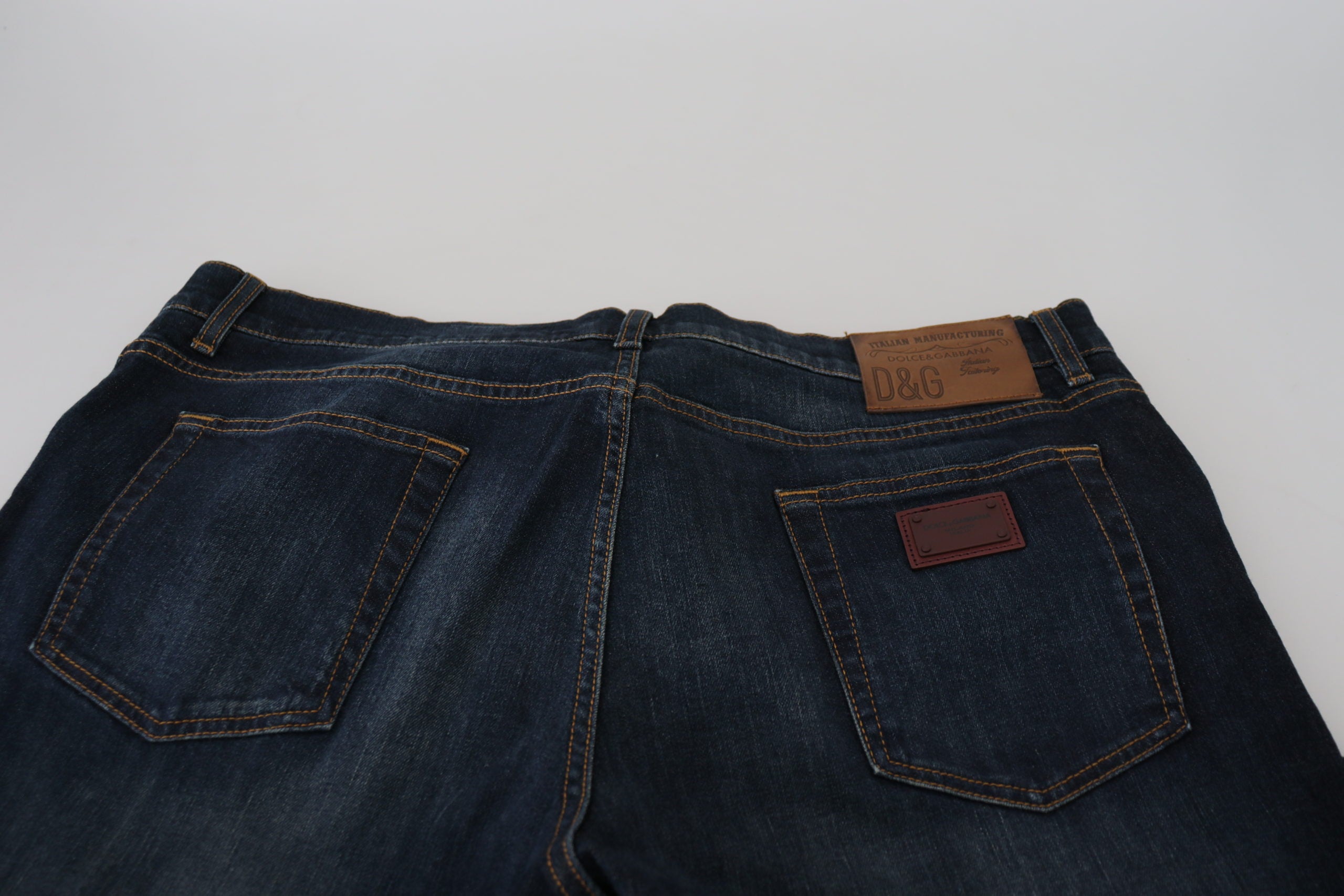 Dolce & Gabbana Blue Cotton Straight Fit Casual Denim Jeans-5