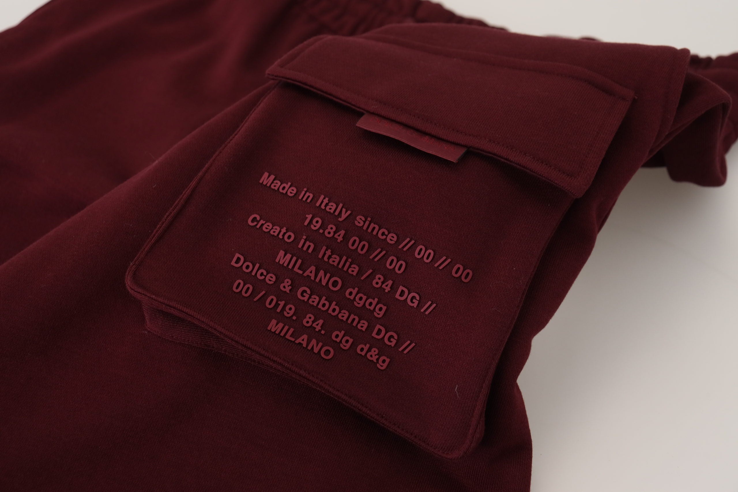 Dolce & Gabbana Maroon Bermuda Cargo Herren Shorts-6