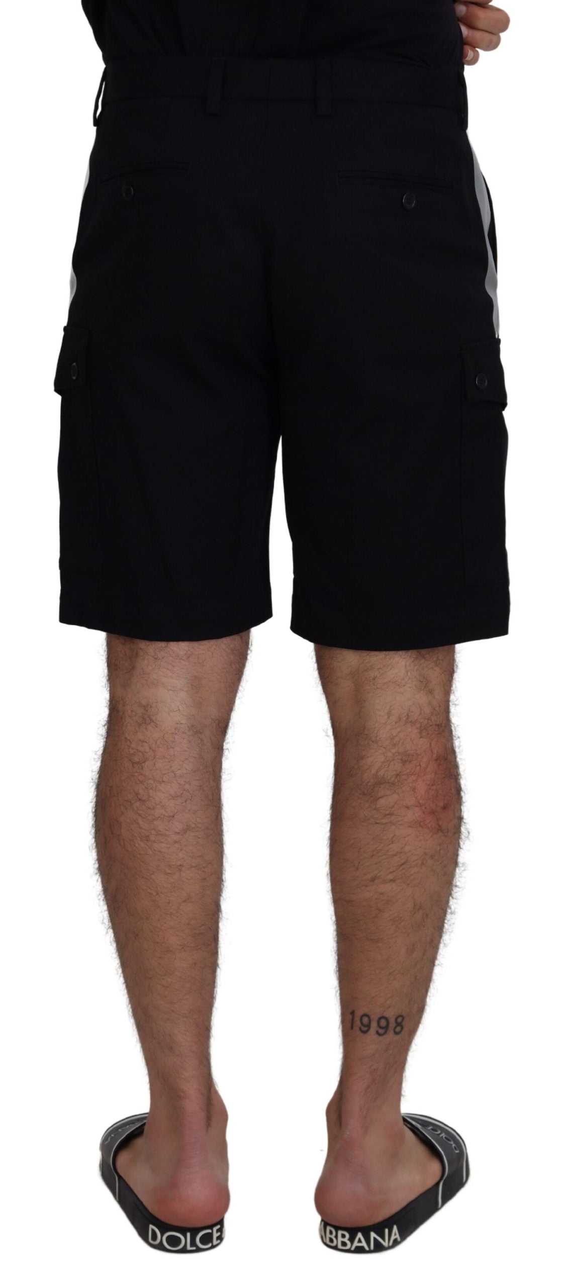Dolce & Gabbana Black Bermuda Cargo Casual Shorts-3