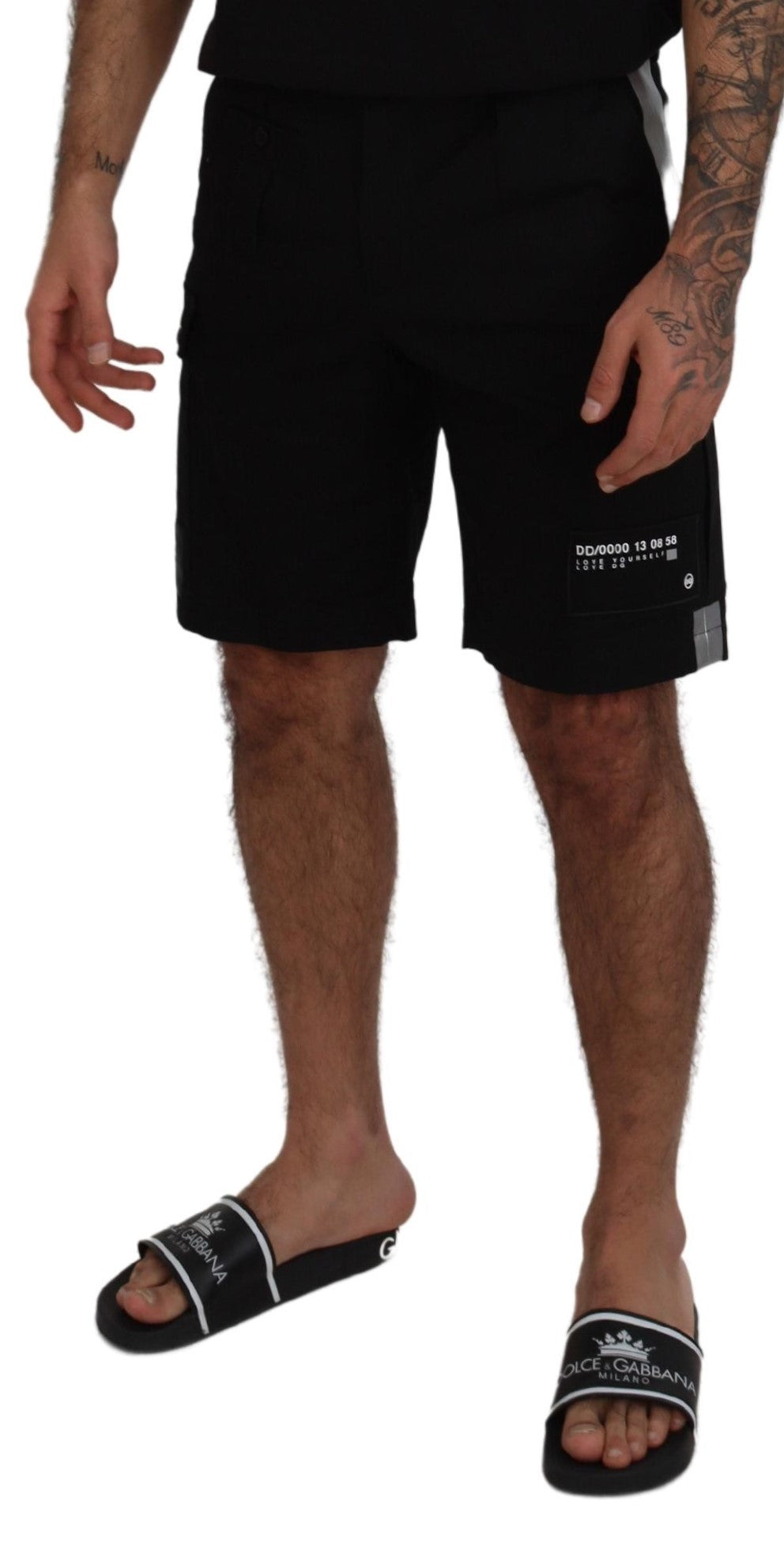 Dolce & Gabbana Black Bermuda Cargo Casual Shorts-4