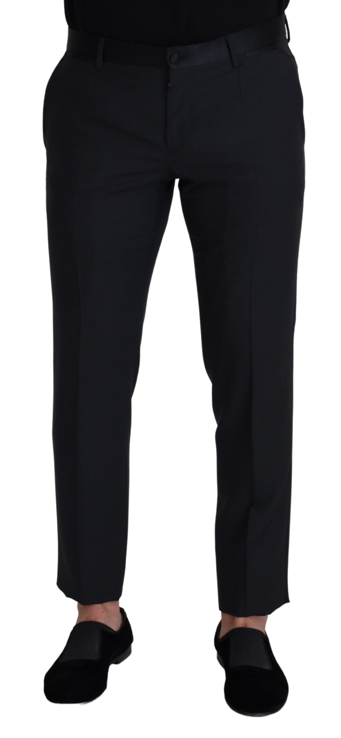 Dolce & Gabbana Black Wool Men's Formal Trousers-1