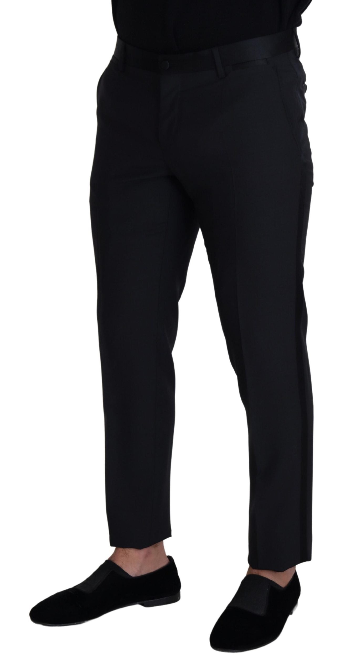 Dolce & Gabbana Black Wool Men's Formal Trousers-2