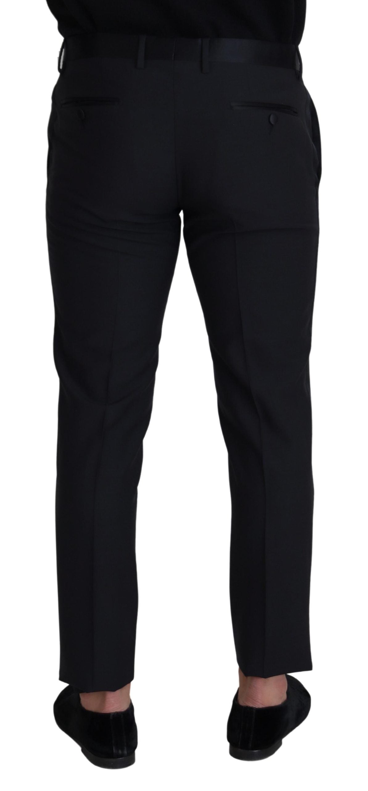 Dolce & Gabbana Black Wool Men's Formal Trousers-3