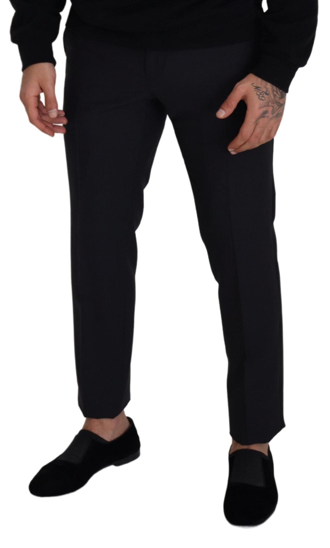 Dolce & Gabbana Black Wool Men's Formal Trousers-4