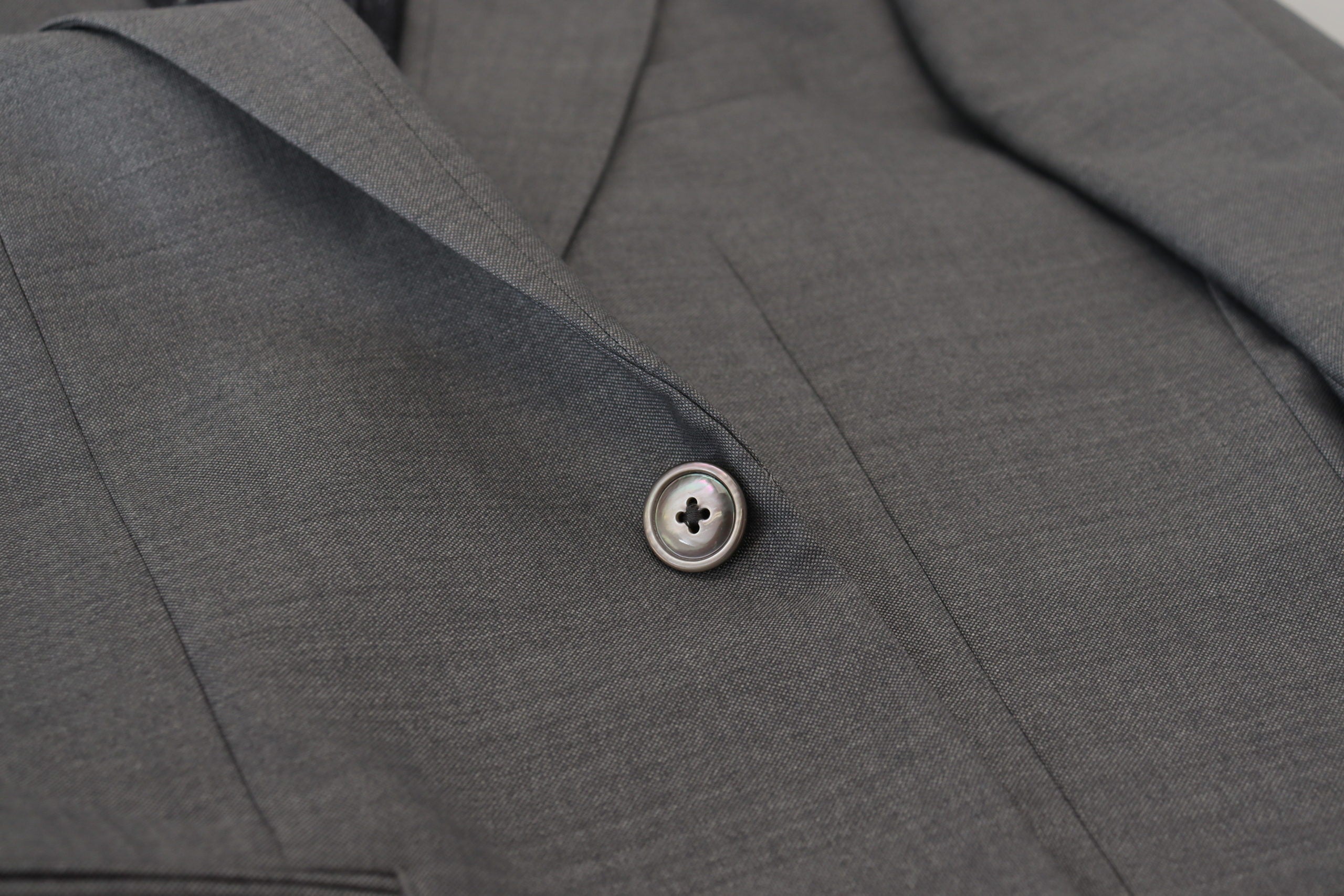 Dolce & Gabbana Grey Wool Silk Slim Fit Jacket Blazer-7