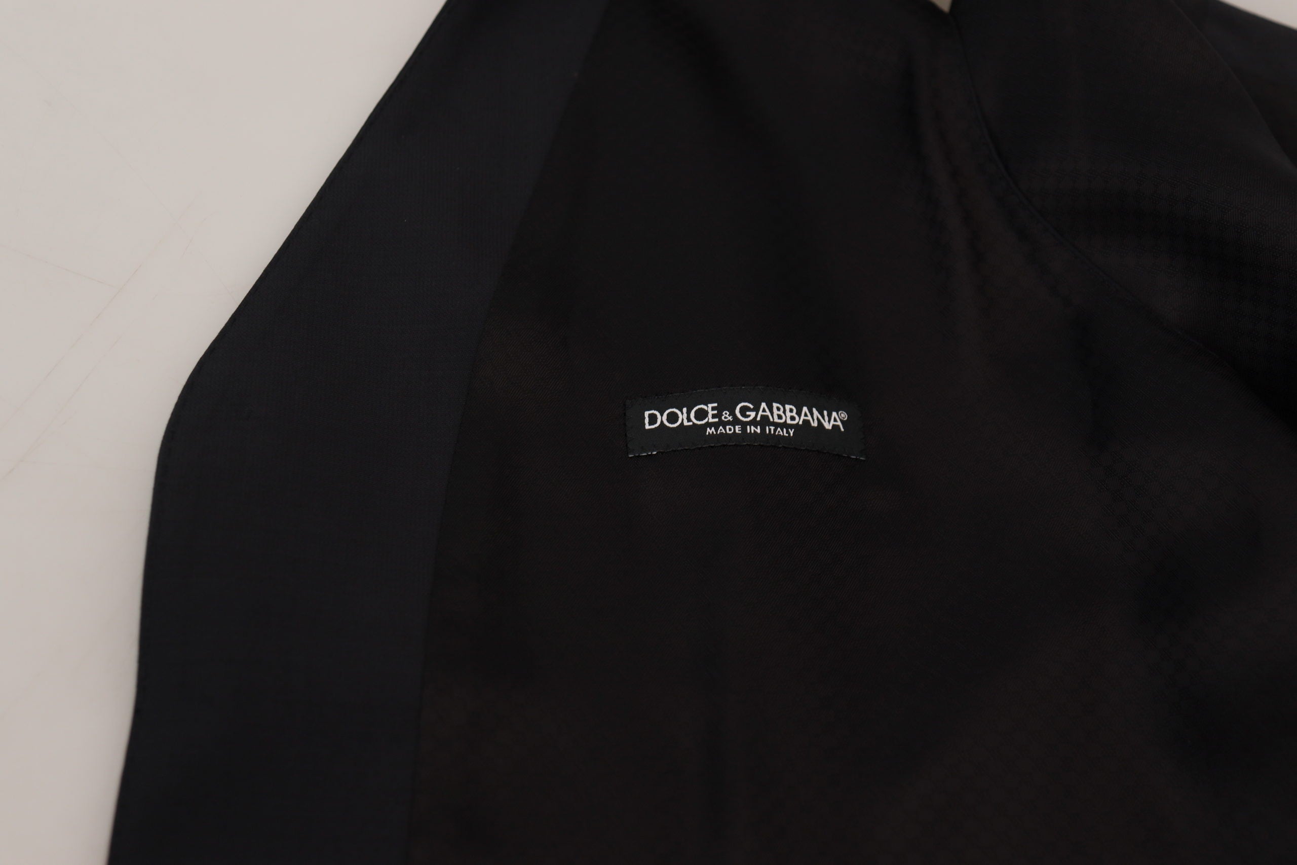 Dolce & Gabbana Black Stretch Wool Vest Formal Vest-7