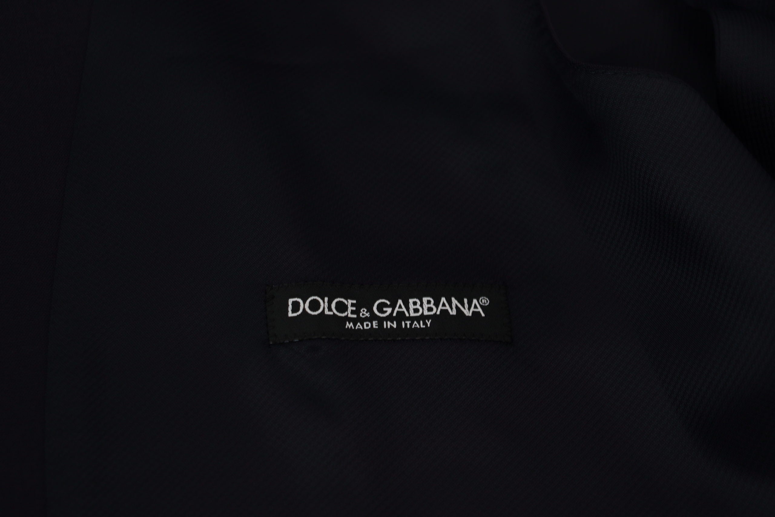 Chaleco formal de lana elástica azul oscuro de Dolce & Gabbana-7