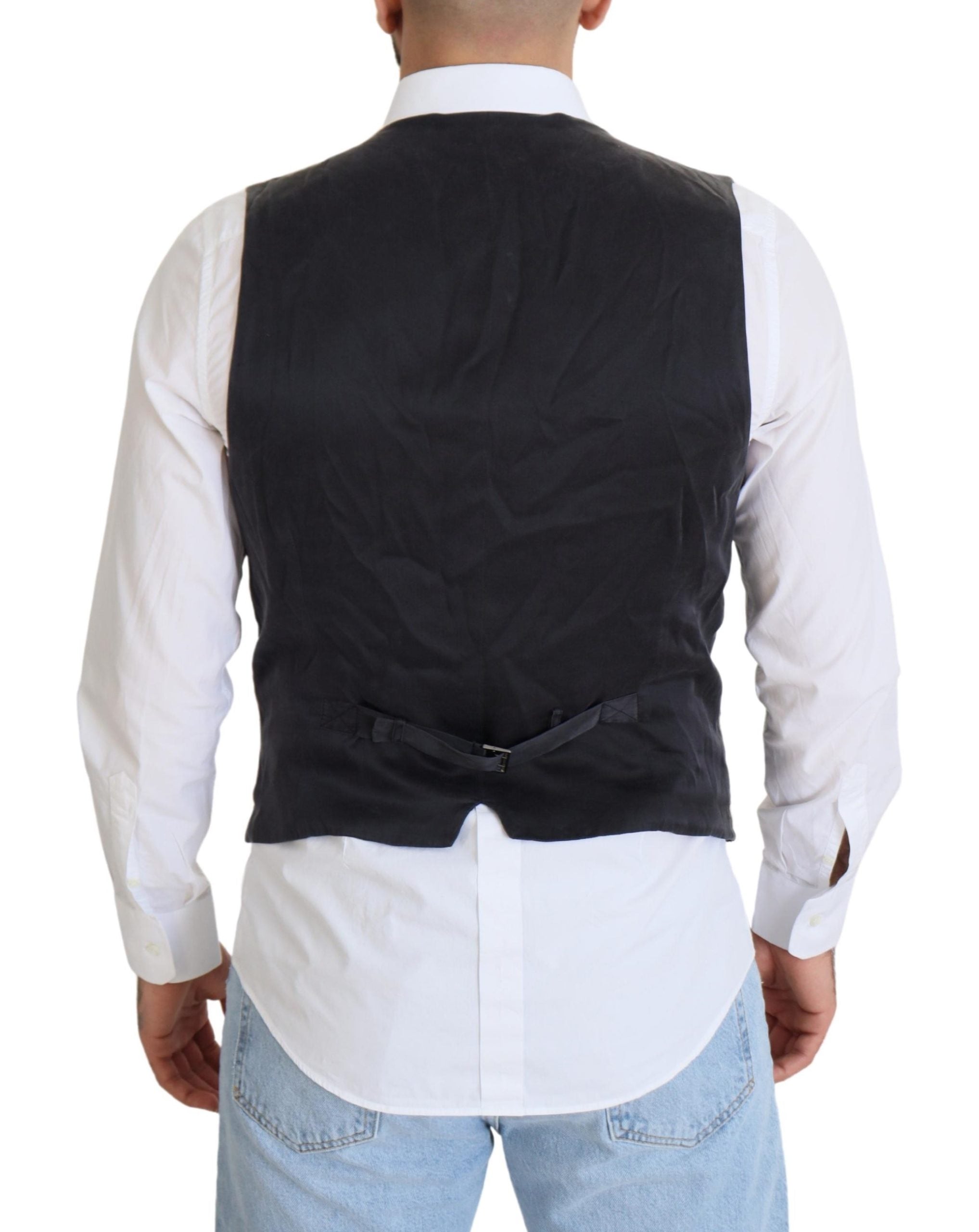 Dolce & Gabbana Black double-breasted cotton vest-3