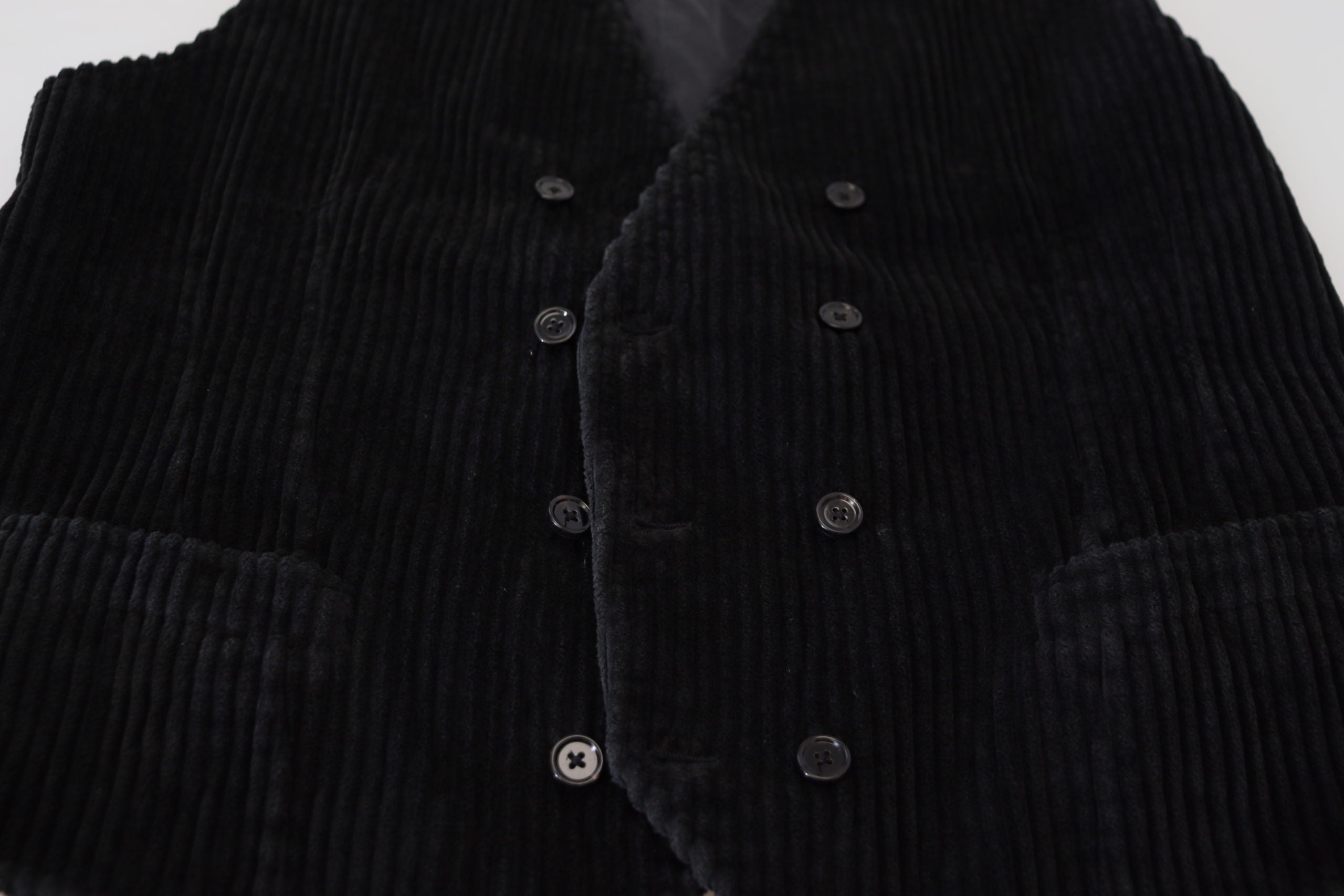 Dolce & Gabbana Black double-breasted cotton vest-6