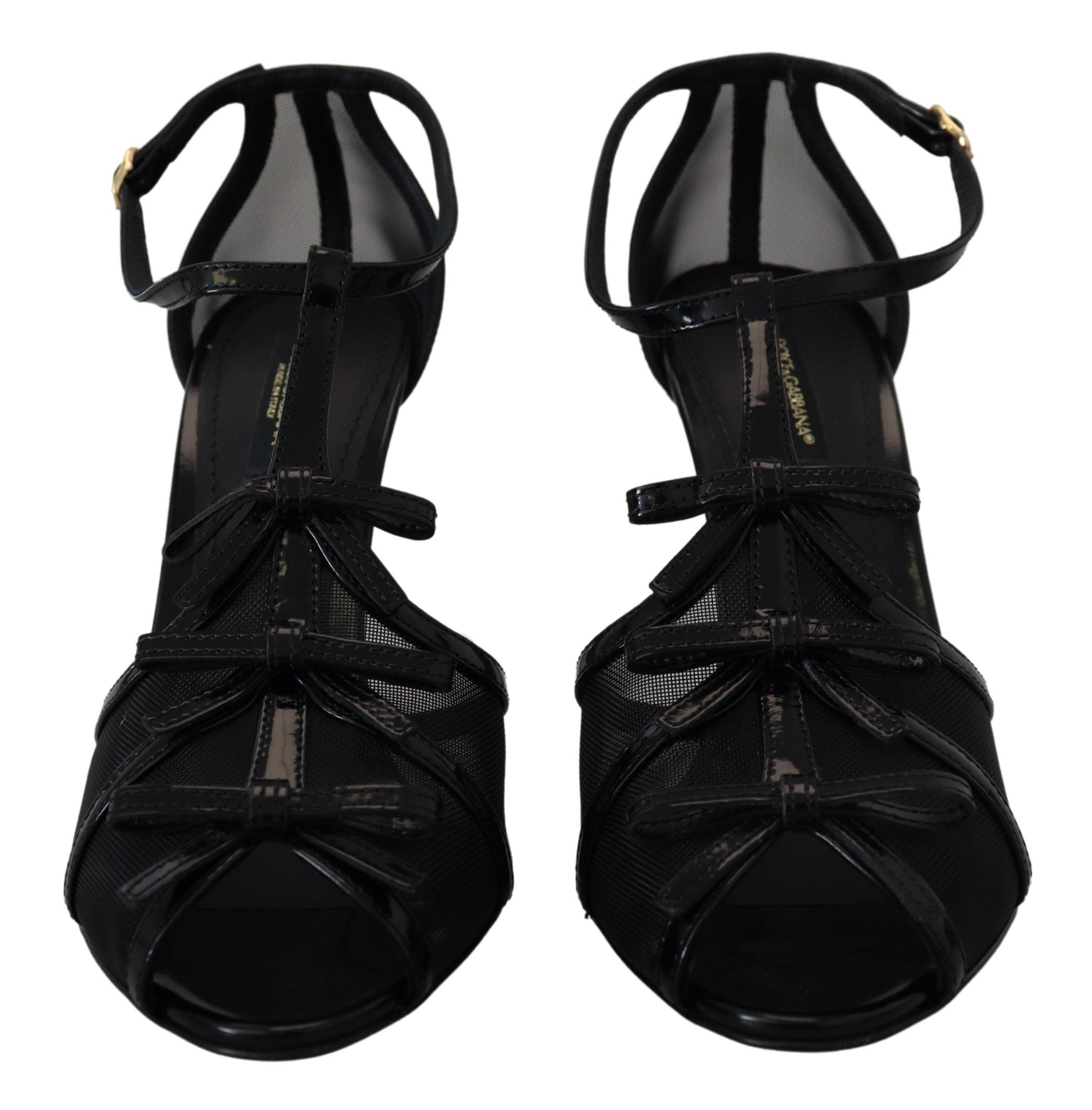 Dolce & Gabbana Schwarz Stiletto High Heels Sandalen Schuhe-2