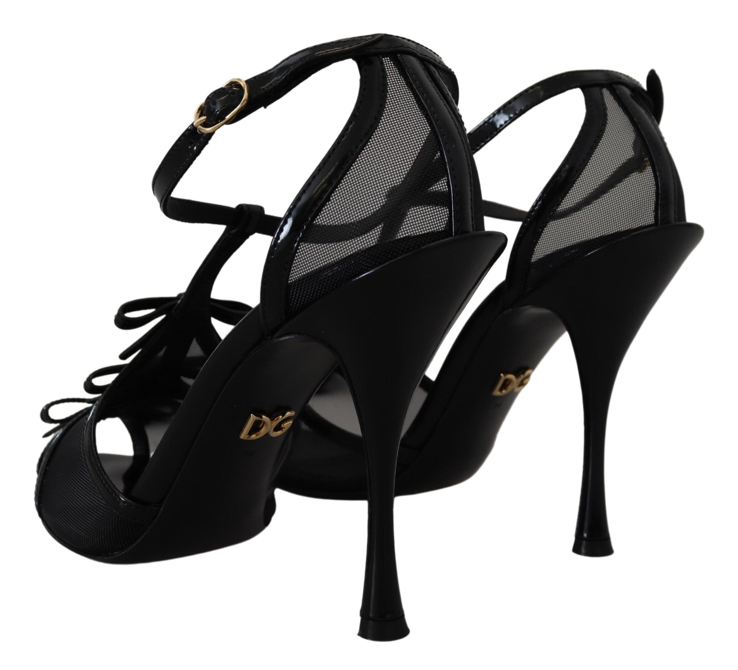 Dolce & Gabbana Schwarz Stiletto High Heels Sandalen Schuhe-4