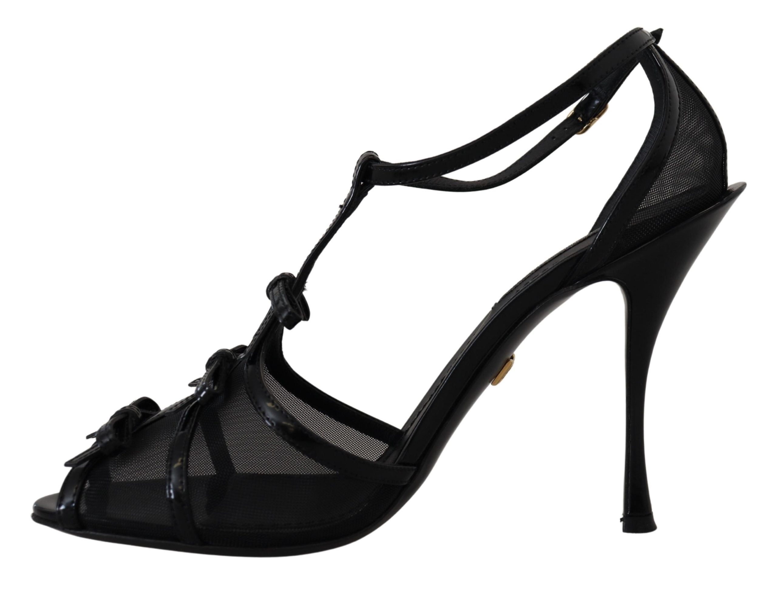 Dolce & Gabbana Schwarz Stiletto High Heels Sandalen Schuhe-5