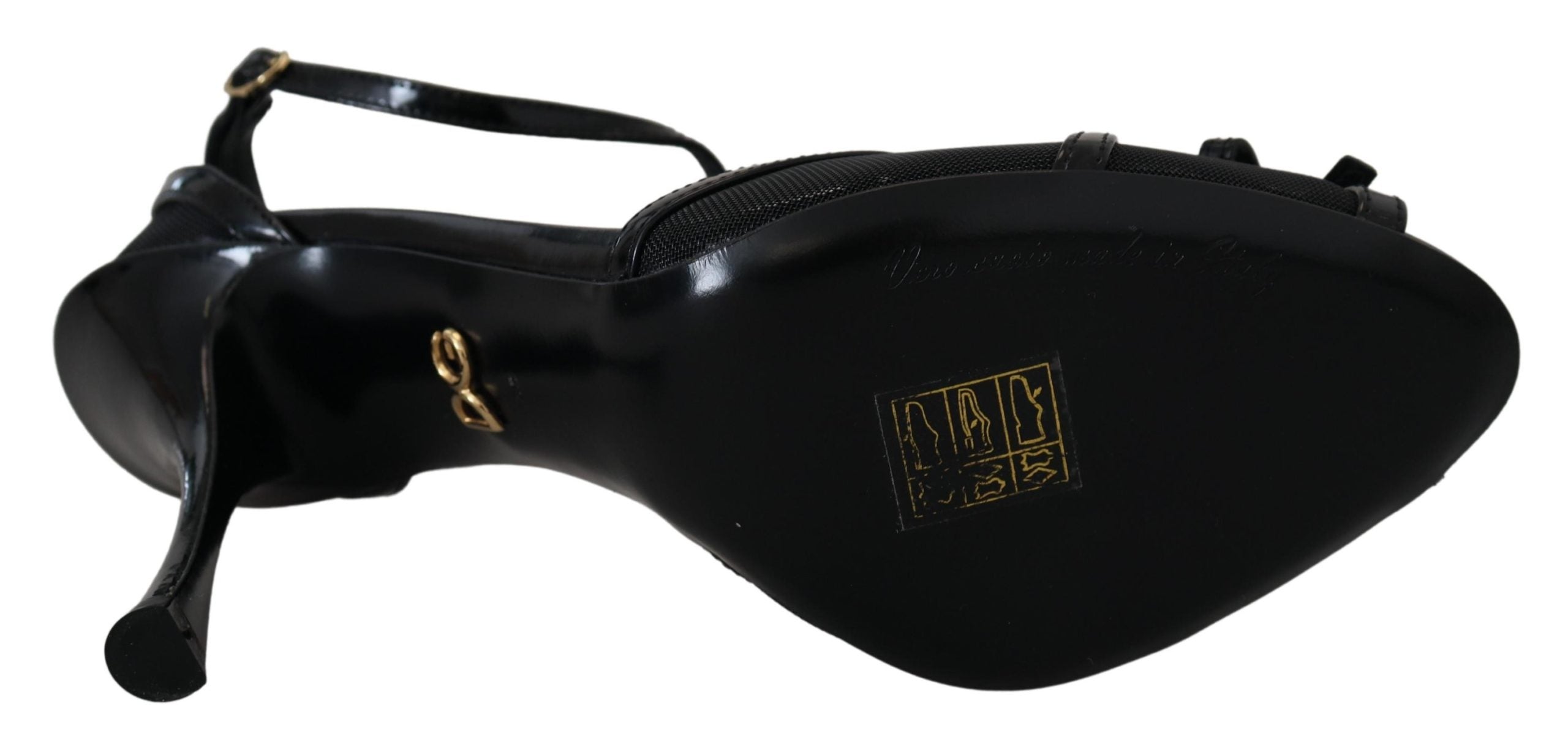 Dolce & Gabbana Schwarz Stiletto High Heels Sandalen Schuhe-6