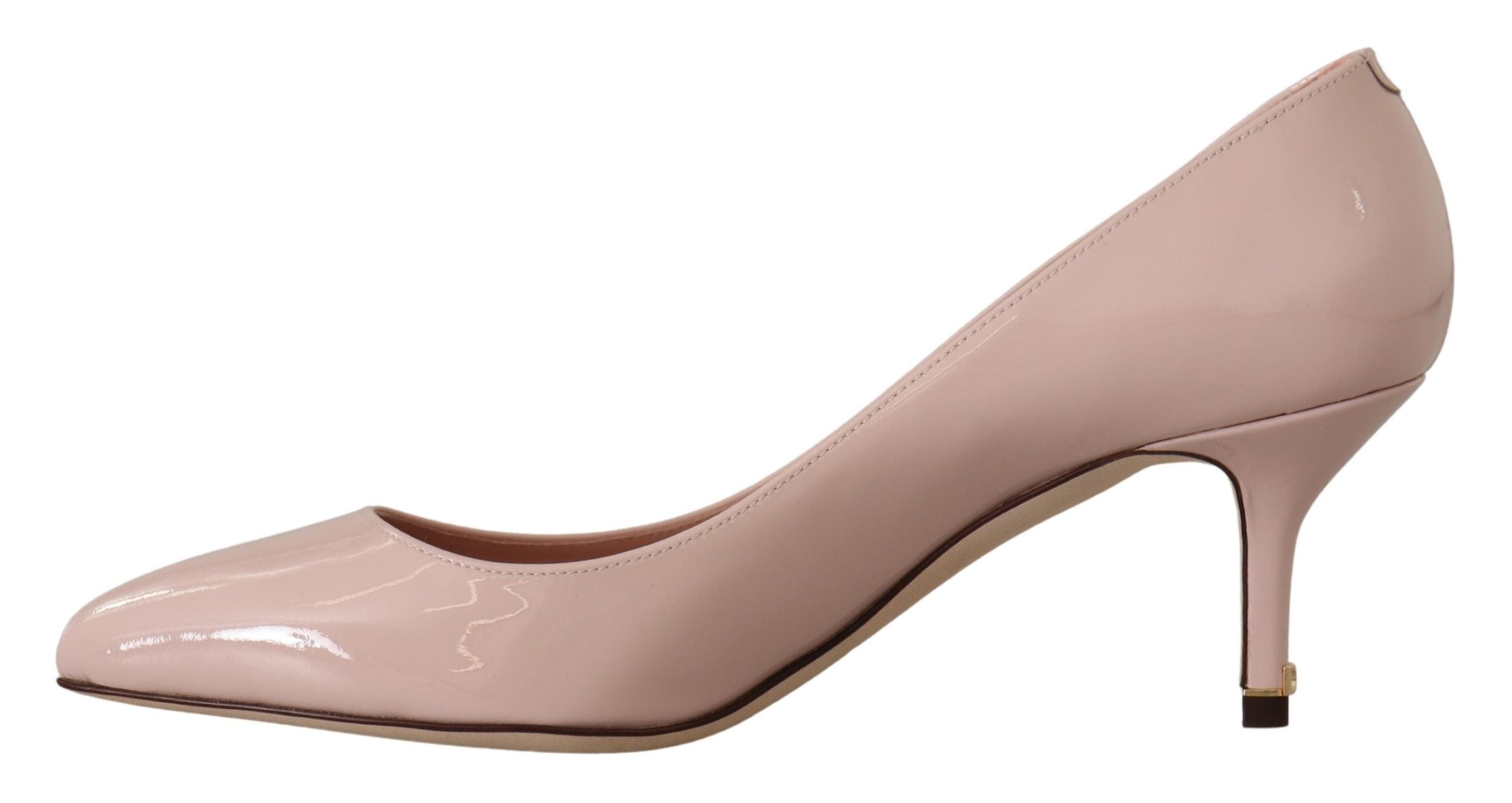 Zapatos de tacón bajo con charol rosa de Dolce & Gabbana-5