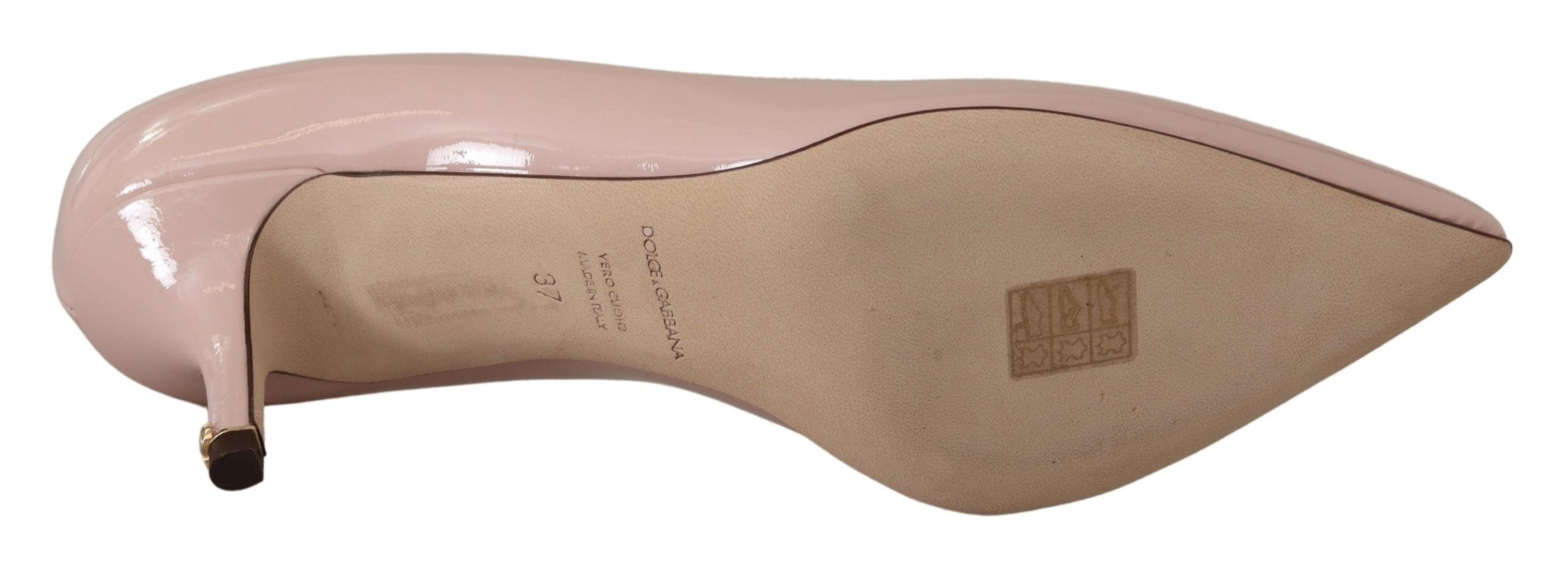 Zapatos de tacón bajo con charol rosa de Dolce & Gabbana-6