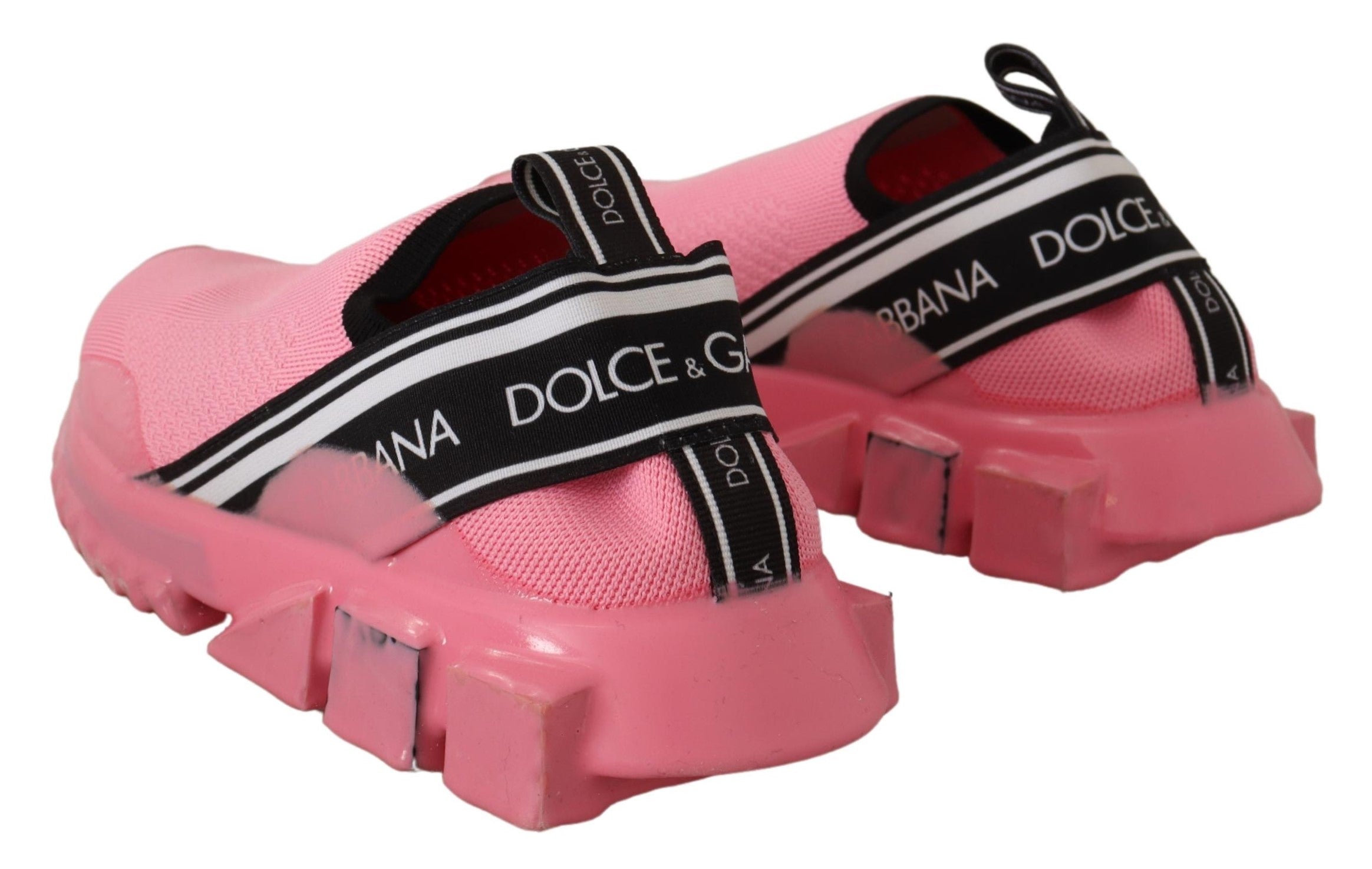 Zapatillas informales sin cordones Sorrento de caña baja en color rosa de Dolce & Gabbana-3