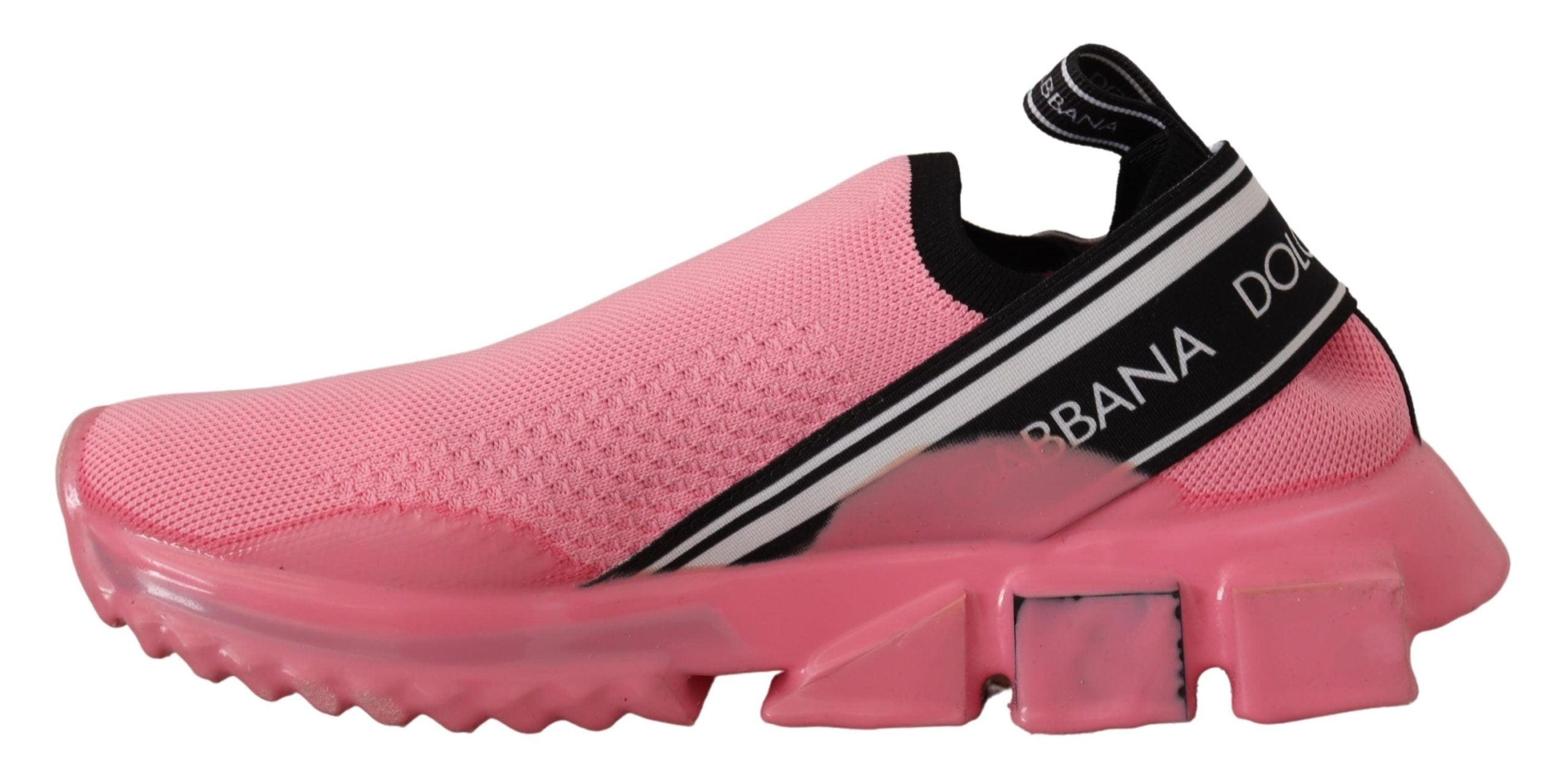 Zapatillas informales sin cordones Sorrento de caña baja en color rosa de Dolce & Gabbana-4