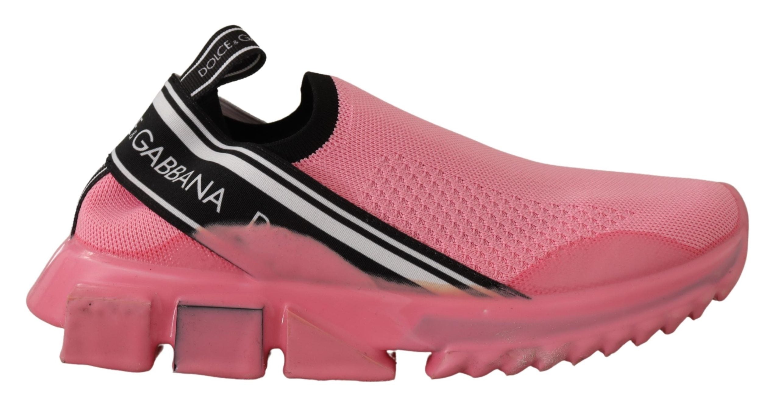 Zapatillas informales sin cordones Sorrento de caña baja en color rosa de Dolce & Gabbana-1