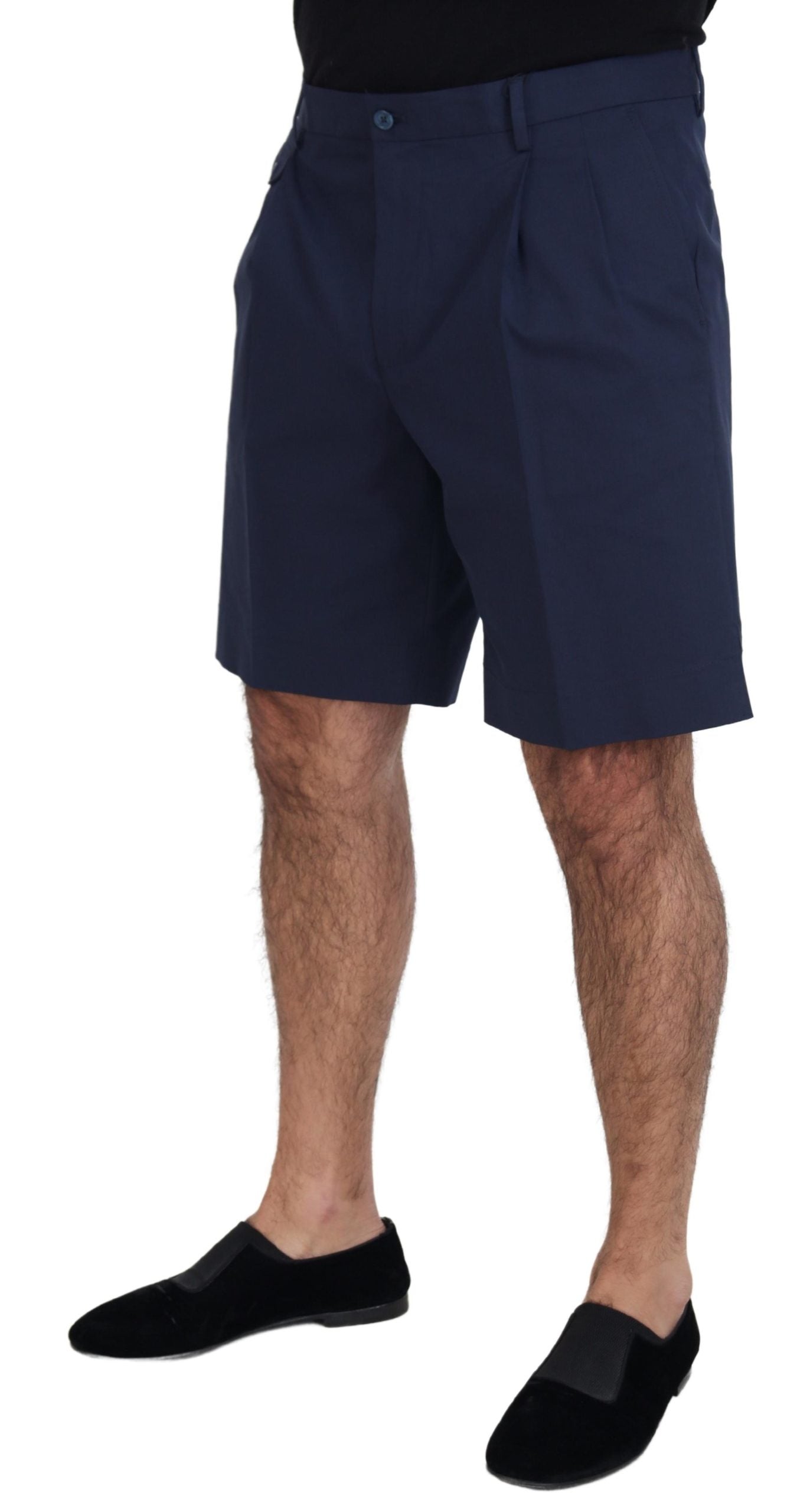 Dolce & Gabbana Blue Chinos Cotton Stretch Casual Shorts-2