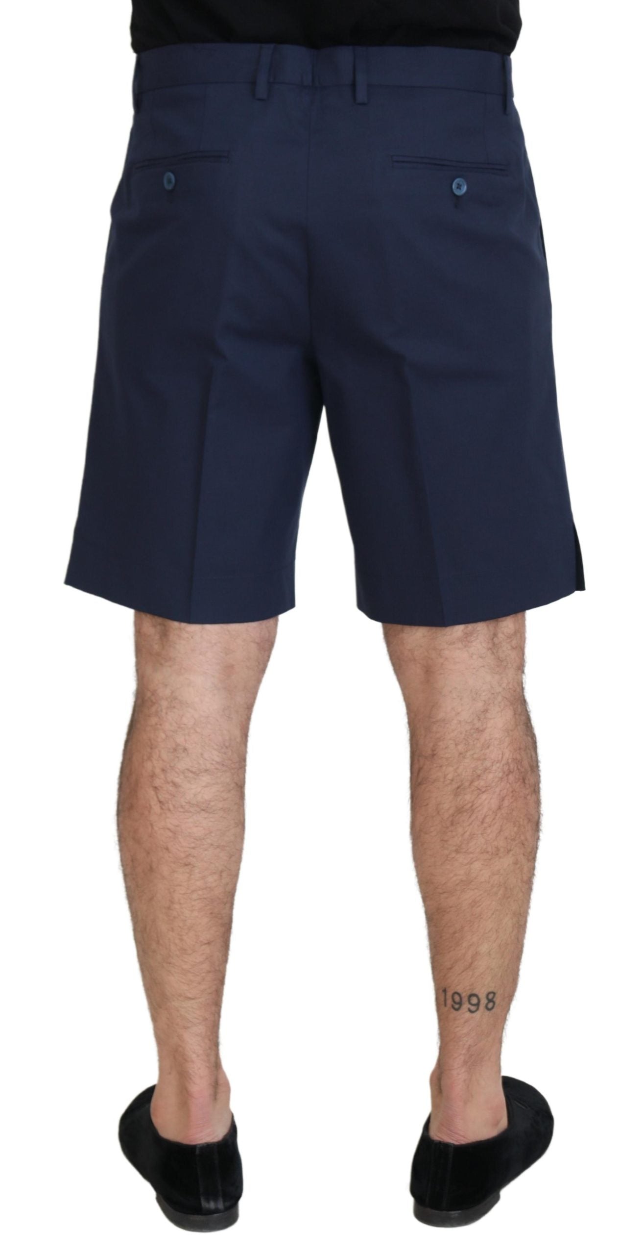 Dolce & Gabbana Blue Chinos Cotton Stretch Casual Shorts-3