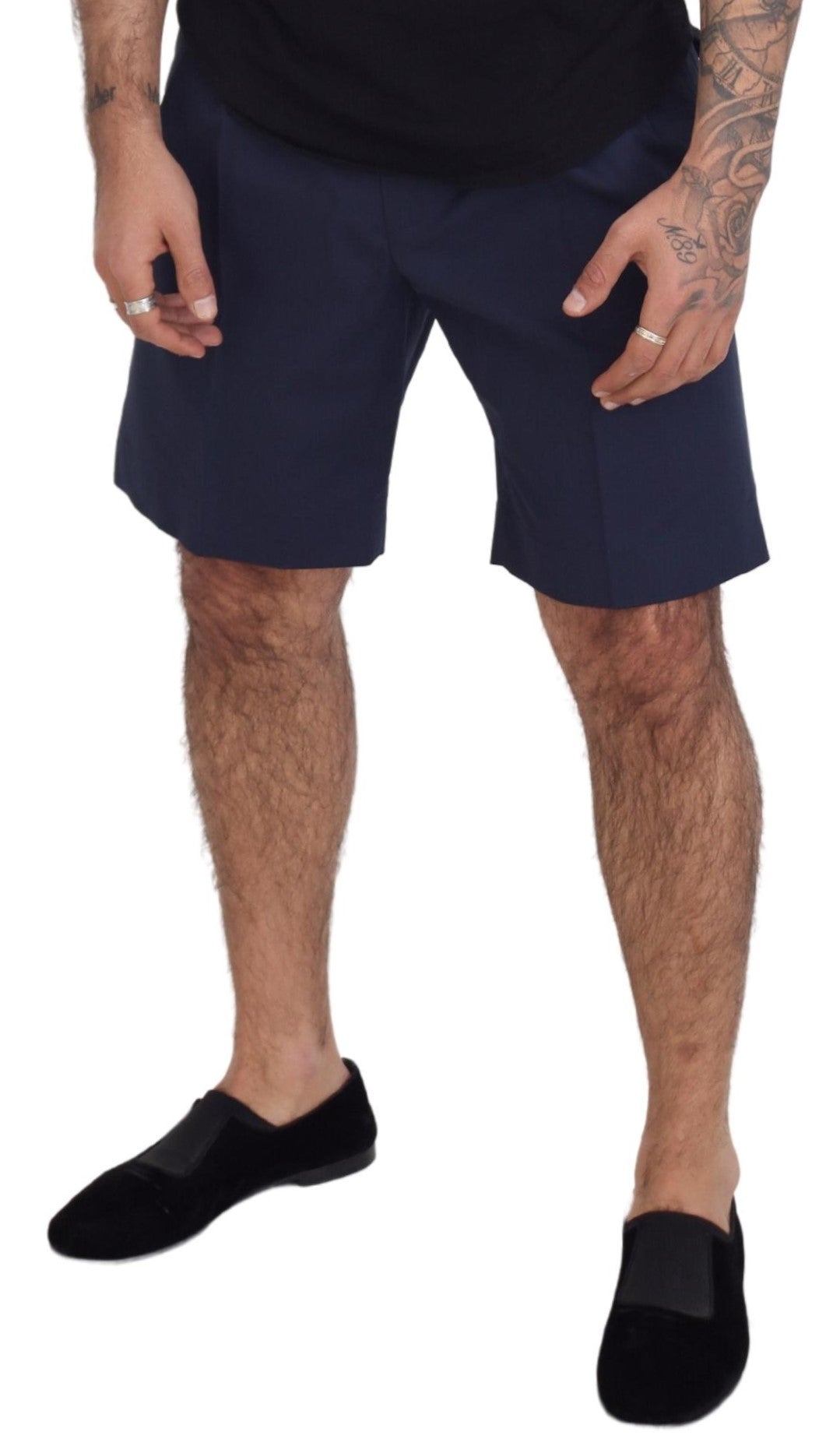 Dolce & Gabbana Blue Chinos Cotton Stretch Casual Shorts-4