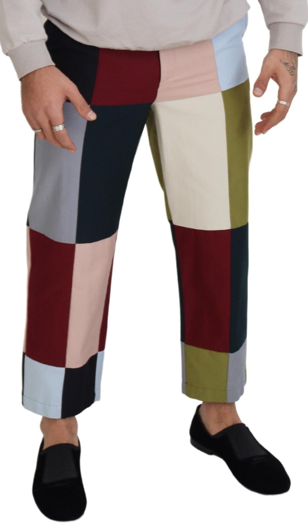 Dolce & Gabbana Multicolor Baumwoll-Patchwork-Hose-4
