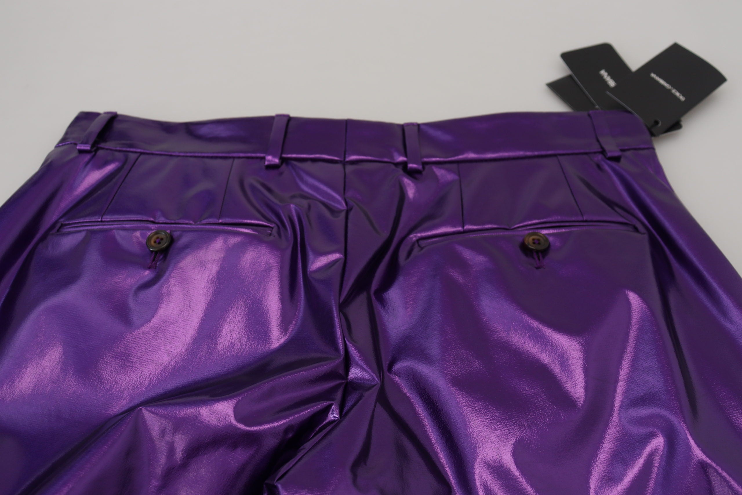 Dolce & Gabbana Purple Shiny Men's Casual Trousers-6