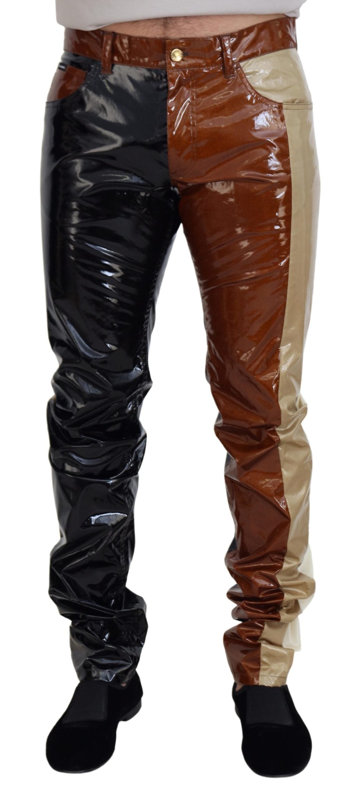 Dolce & Gabbana Multicolor Shiny Slim Fit Men's Denim Jeans