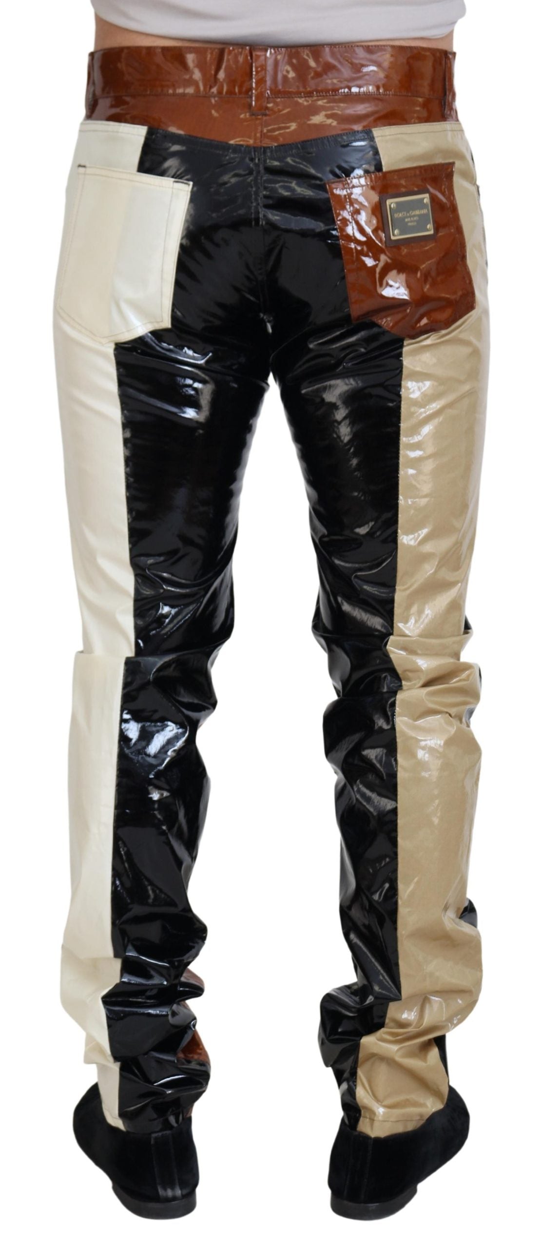 Dolce & Gabbana Multicolor Shiny Slim Fit Men's Denim Jeans-3